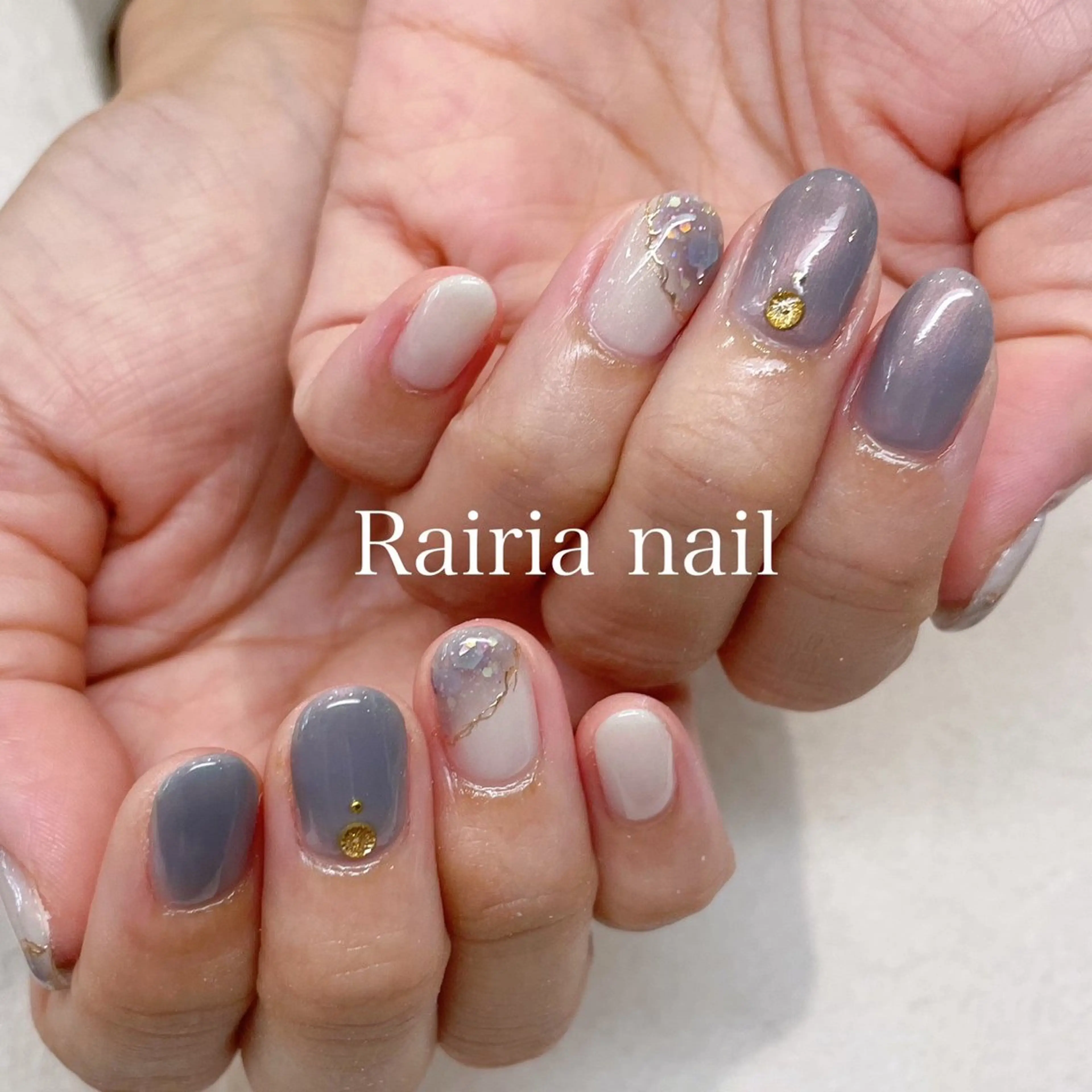 ネイル アートネイル ジェルネイル 持ち込み ニュアンスネイル パラジェル Rairia nail本八幡店のネイルデザイン