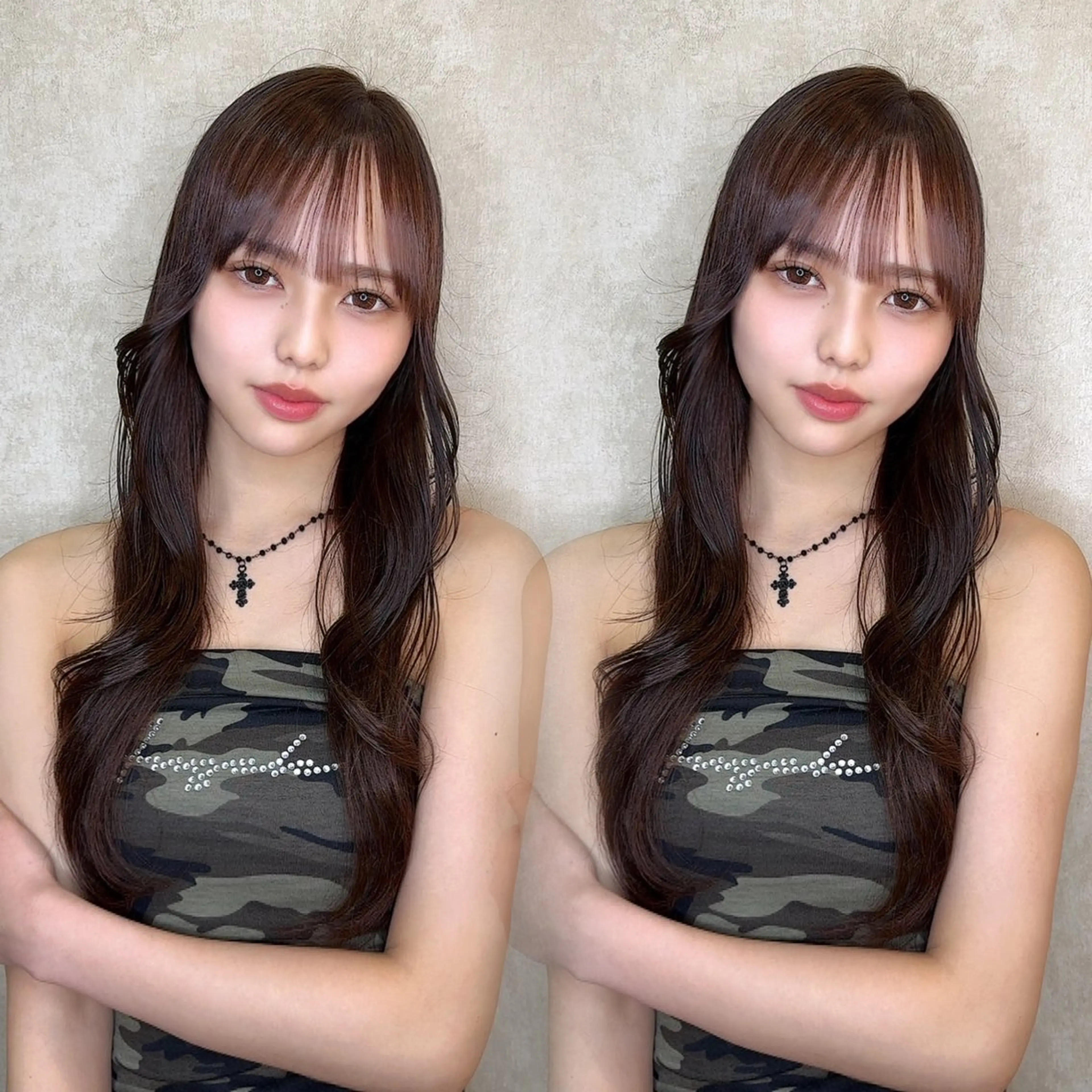 ロング カラー ベージュカラー 吉成 葉南のヘアスタイル