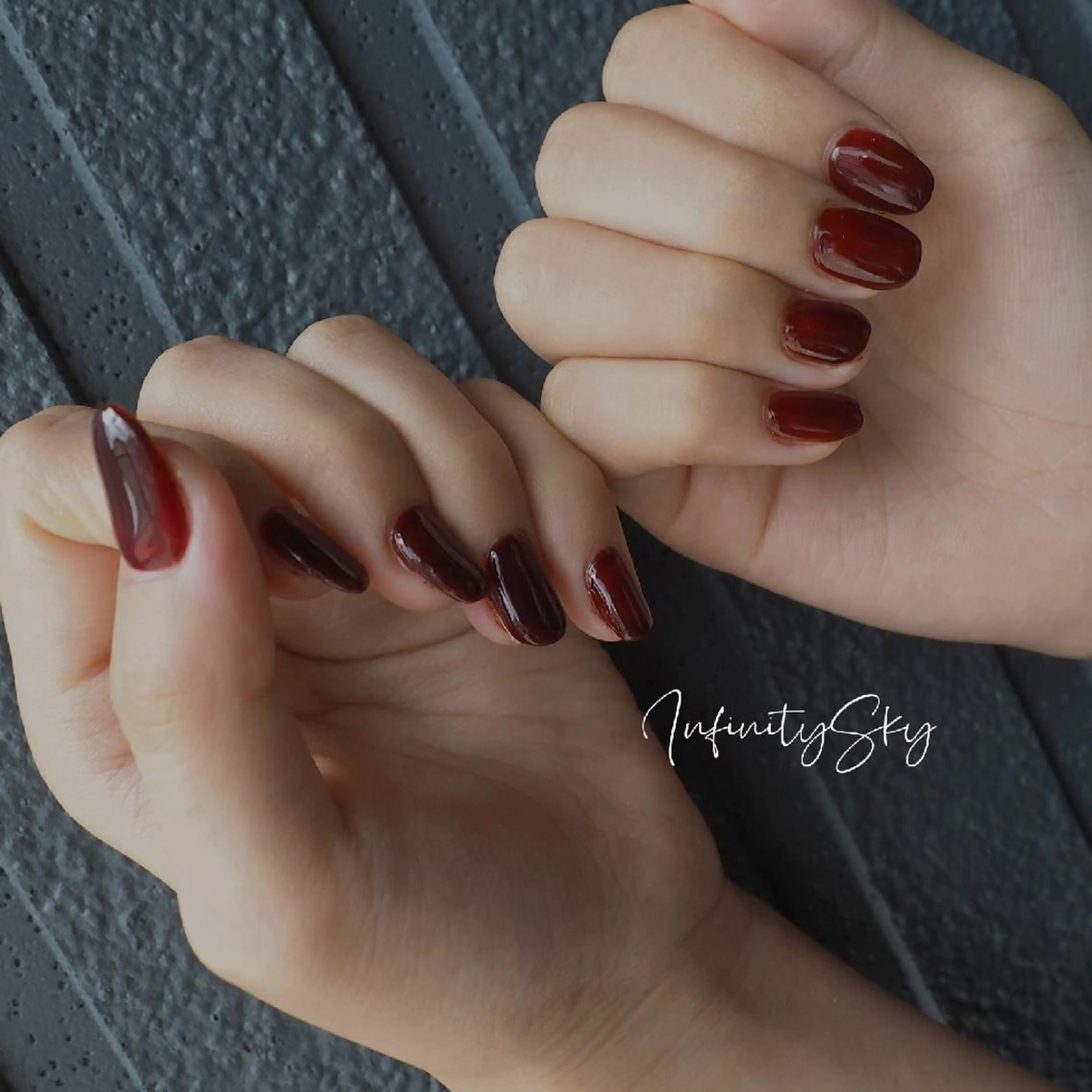ネイル クリアネイル ハンドネイル infinity skyのネイルデザイン