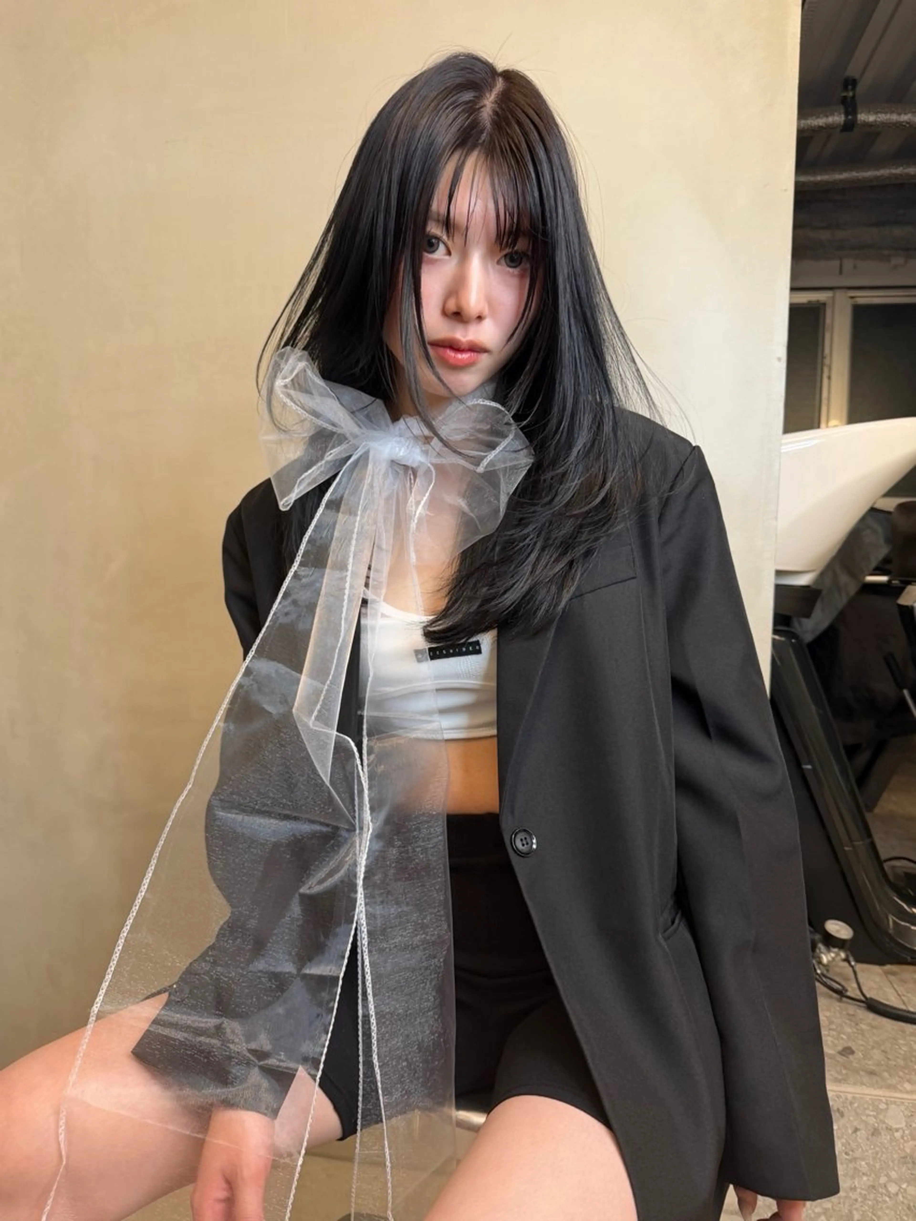 ロング レイヤーカット 蘭々/レイヤーカット /ナチュラルヘアのヘアスタイル