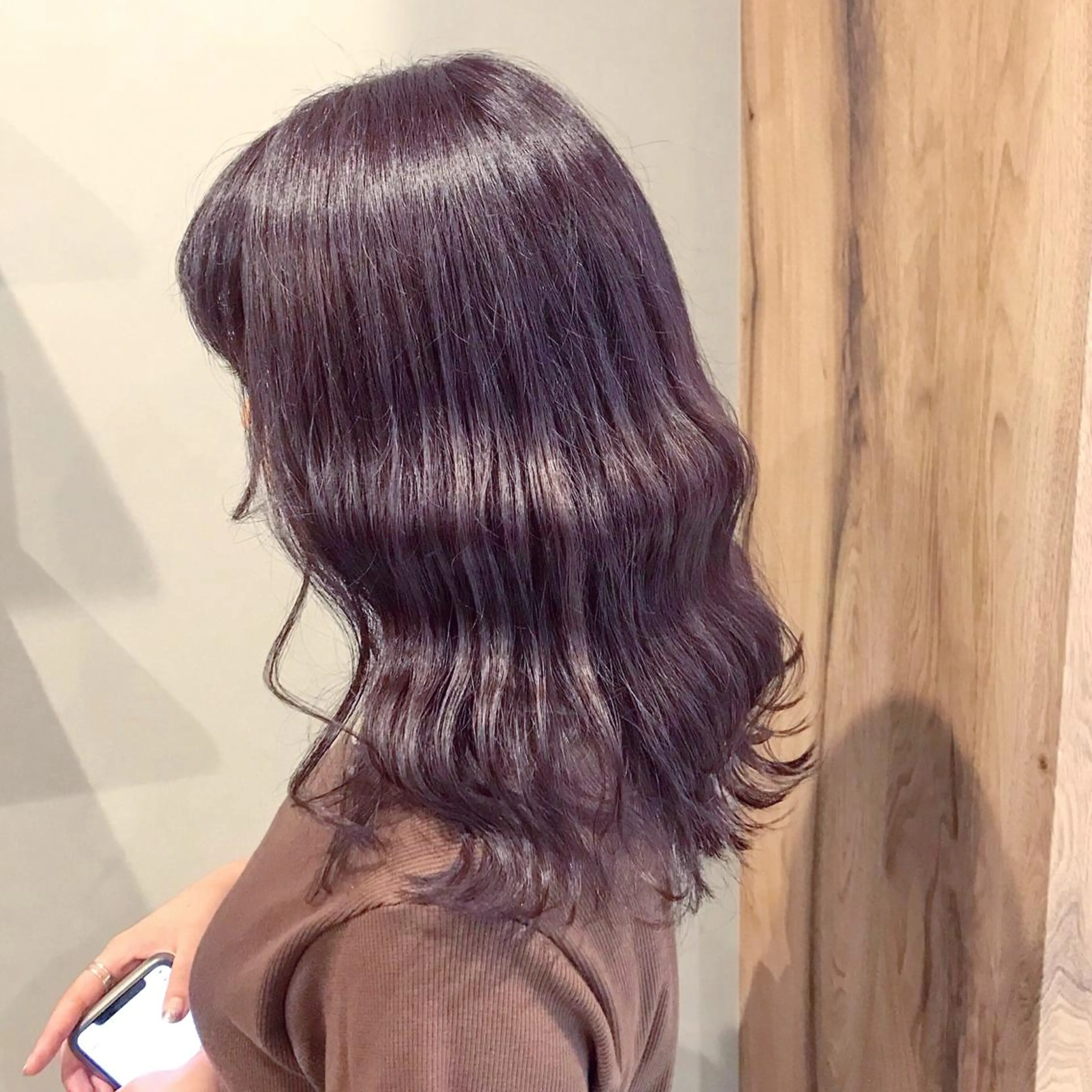 セミロング パープルカラー AMELE所属・店長【似合わせヘア】 前杉健太のヘアスタイル