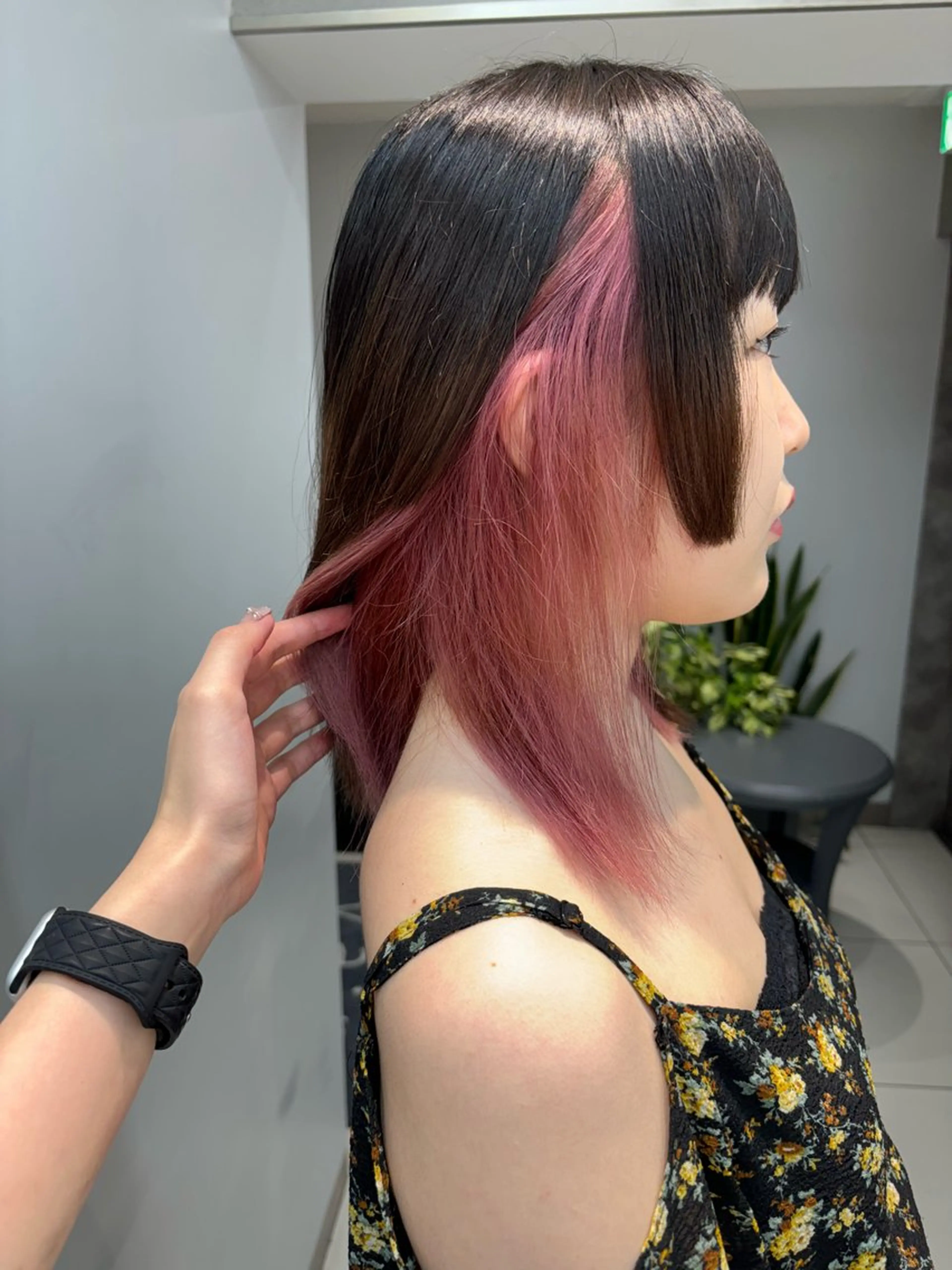 ミディアム カラー ヘアアレンジ ボブ/透明感ベージュ 🫧クルミ🌟のヘアスタイル