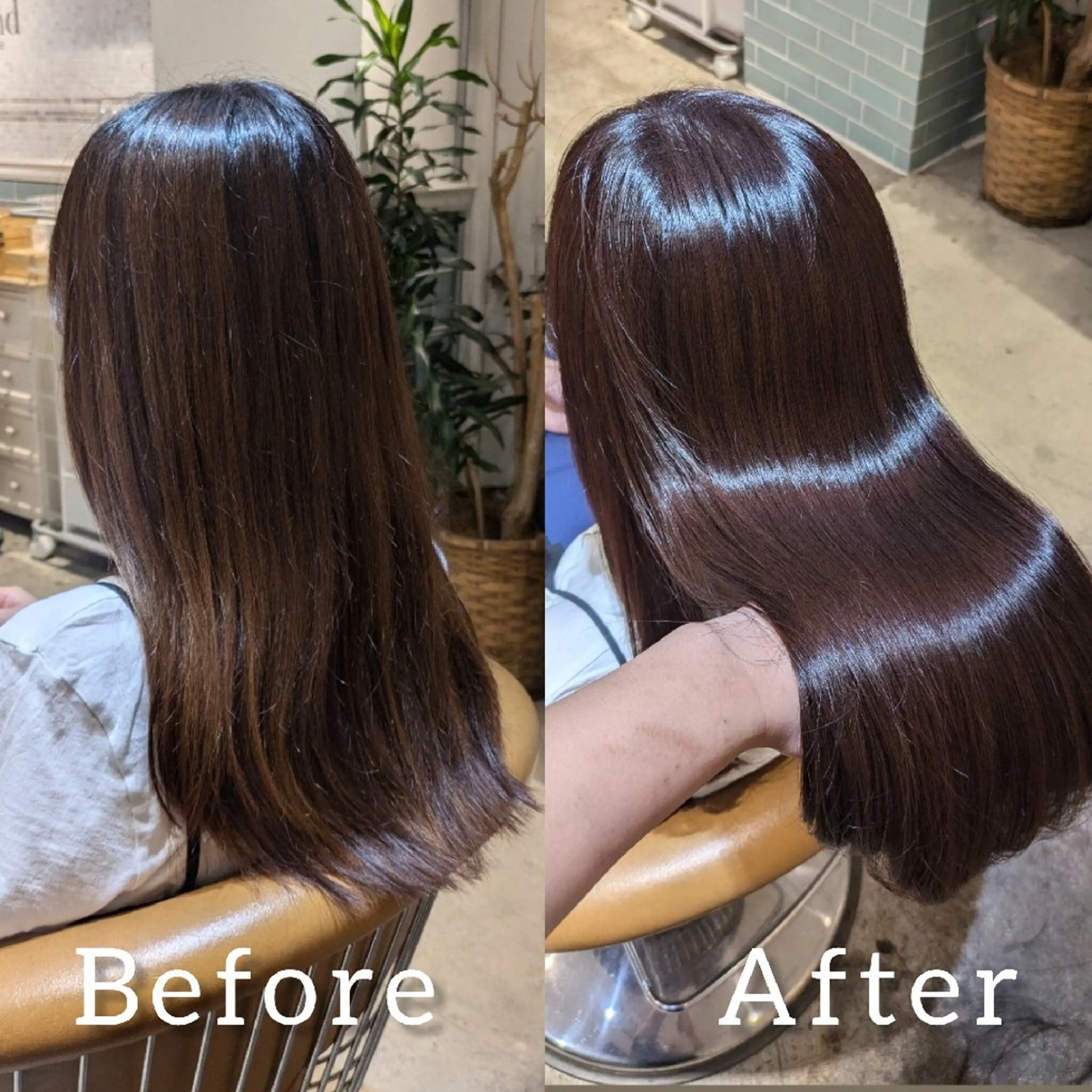 セミロング カット ヘアカラー トリートメント ヘアセット 縮毛矯正/レイヤー 💎やまもとちひろのヘアスタイル