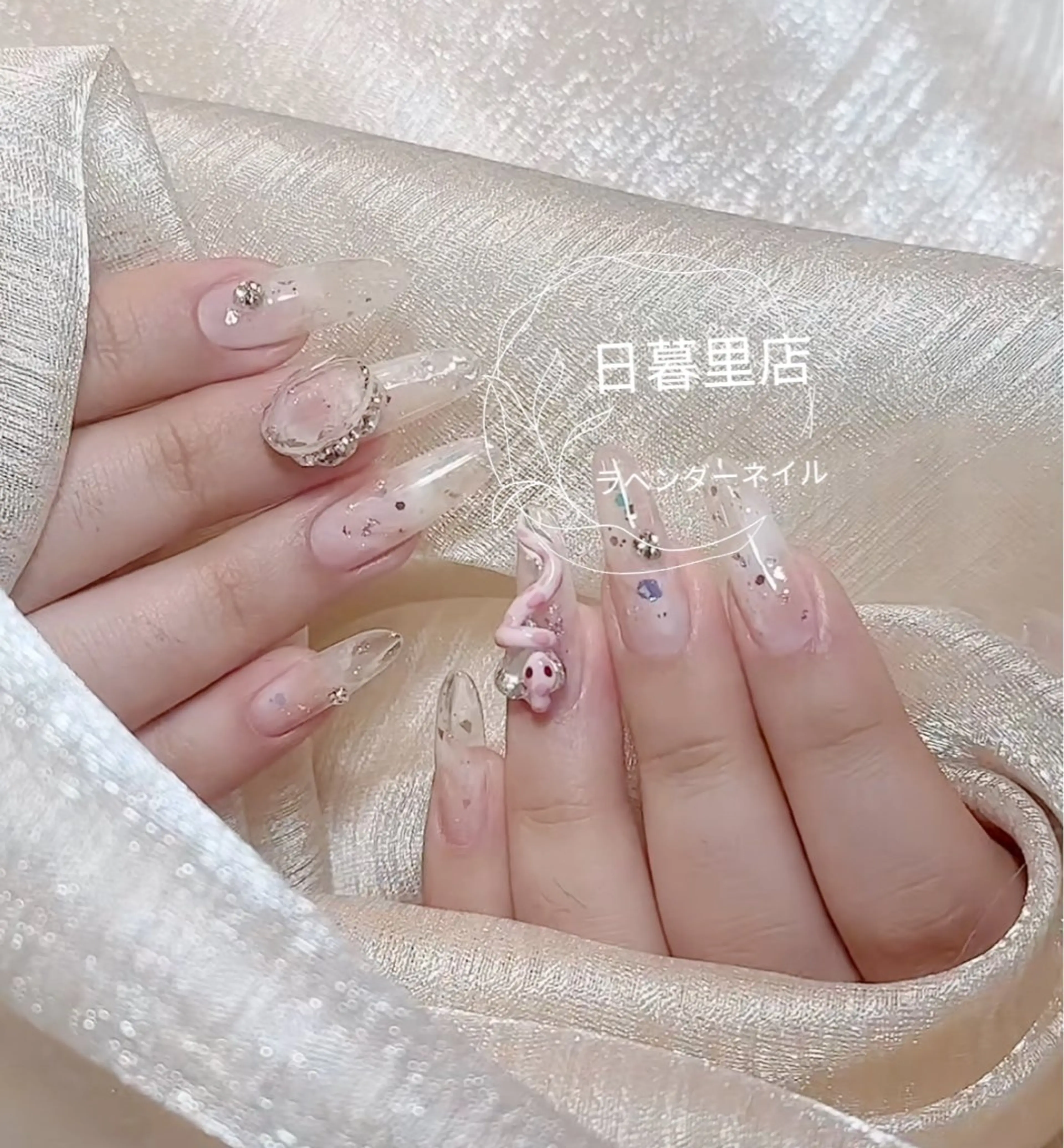 ネイル ハンドネイル ラベンダー💖日暮里 ルル💖ネイルのネイルデザイン