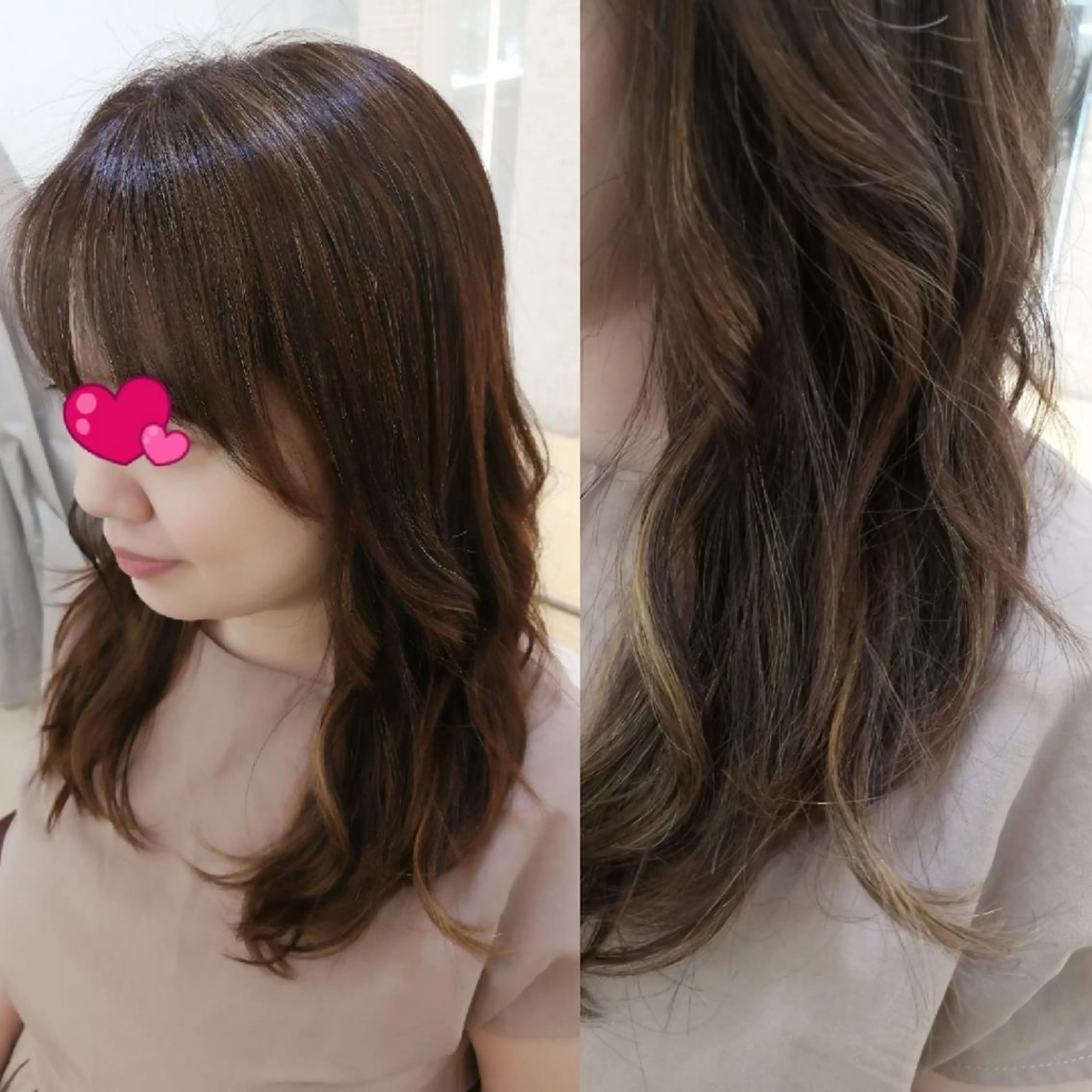 セミロング ハイライト 鈴木 さやかのヘアスタイル