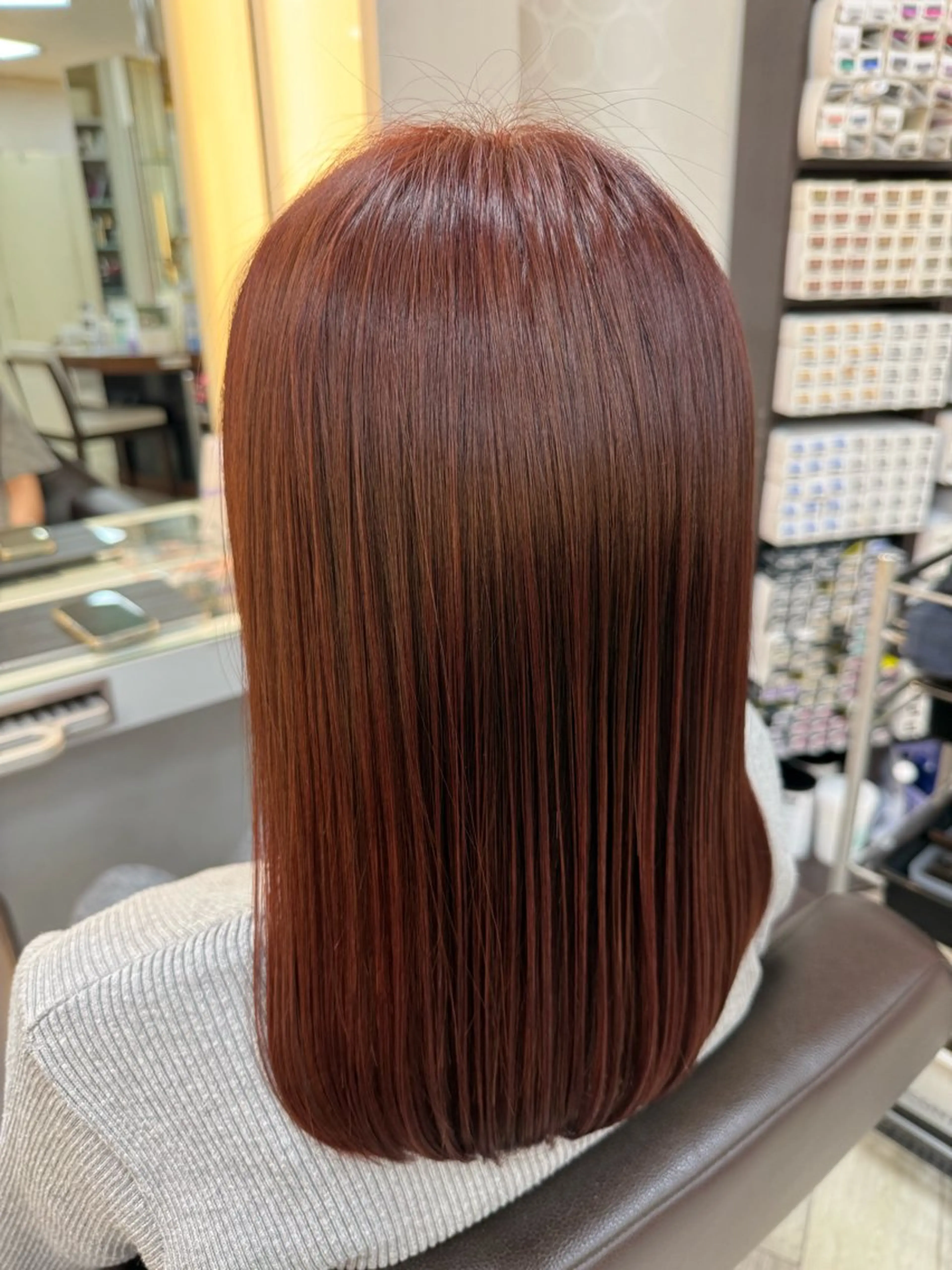 ロング カラー ブラウンカラー ピンクカラー ピンクブラウン ヘアーサロンソシエ所属・天王寺美容室/ yuiのヘアスタイル