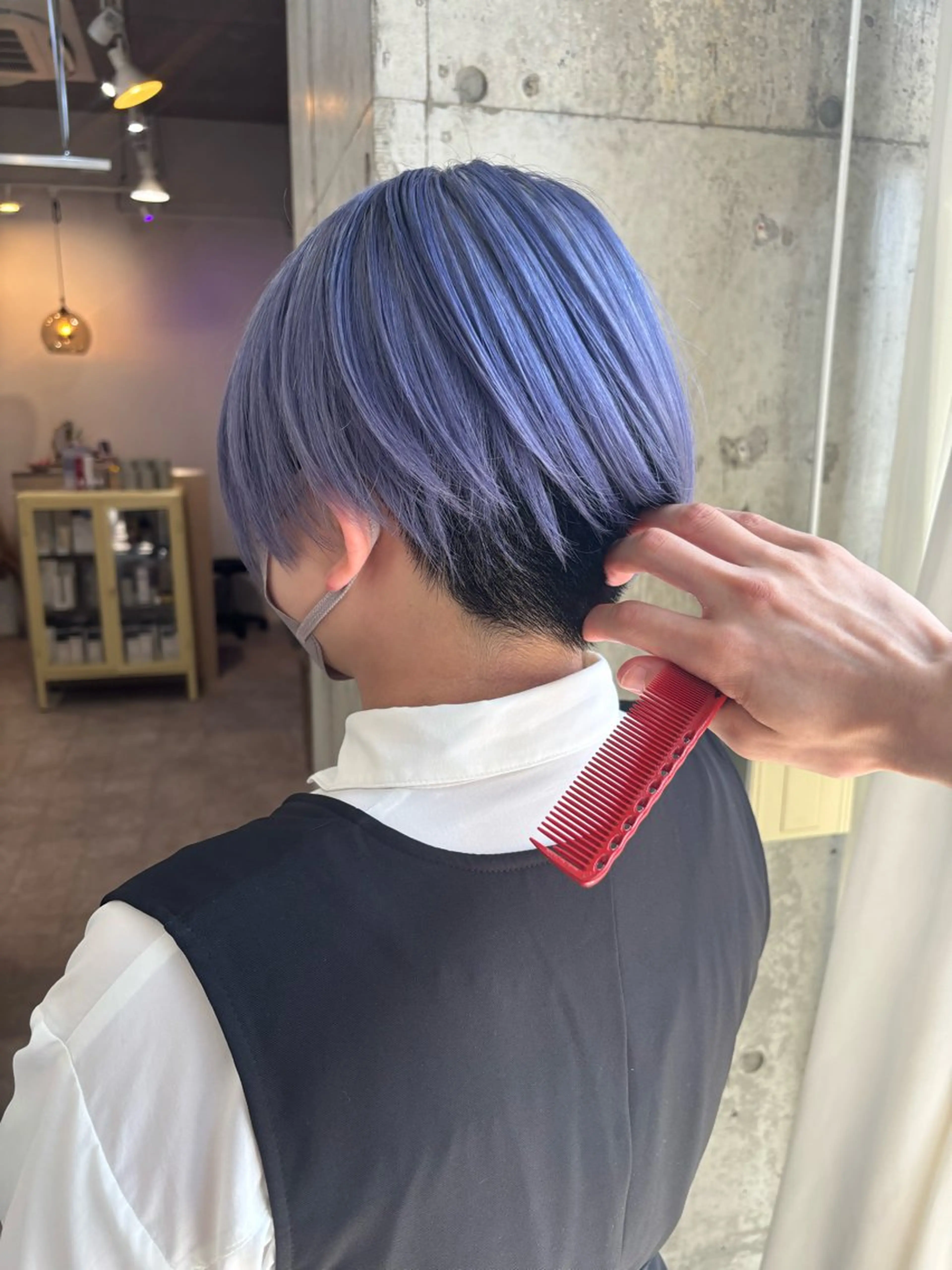 ショート カラー ブルーカラー ブルーバイオレット バイオレットカラー lani hair salon所属・SHOTO ハイトー ン/デザインカラーのヘアスタイル