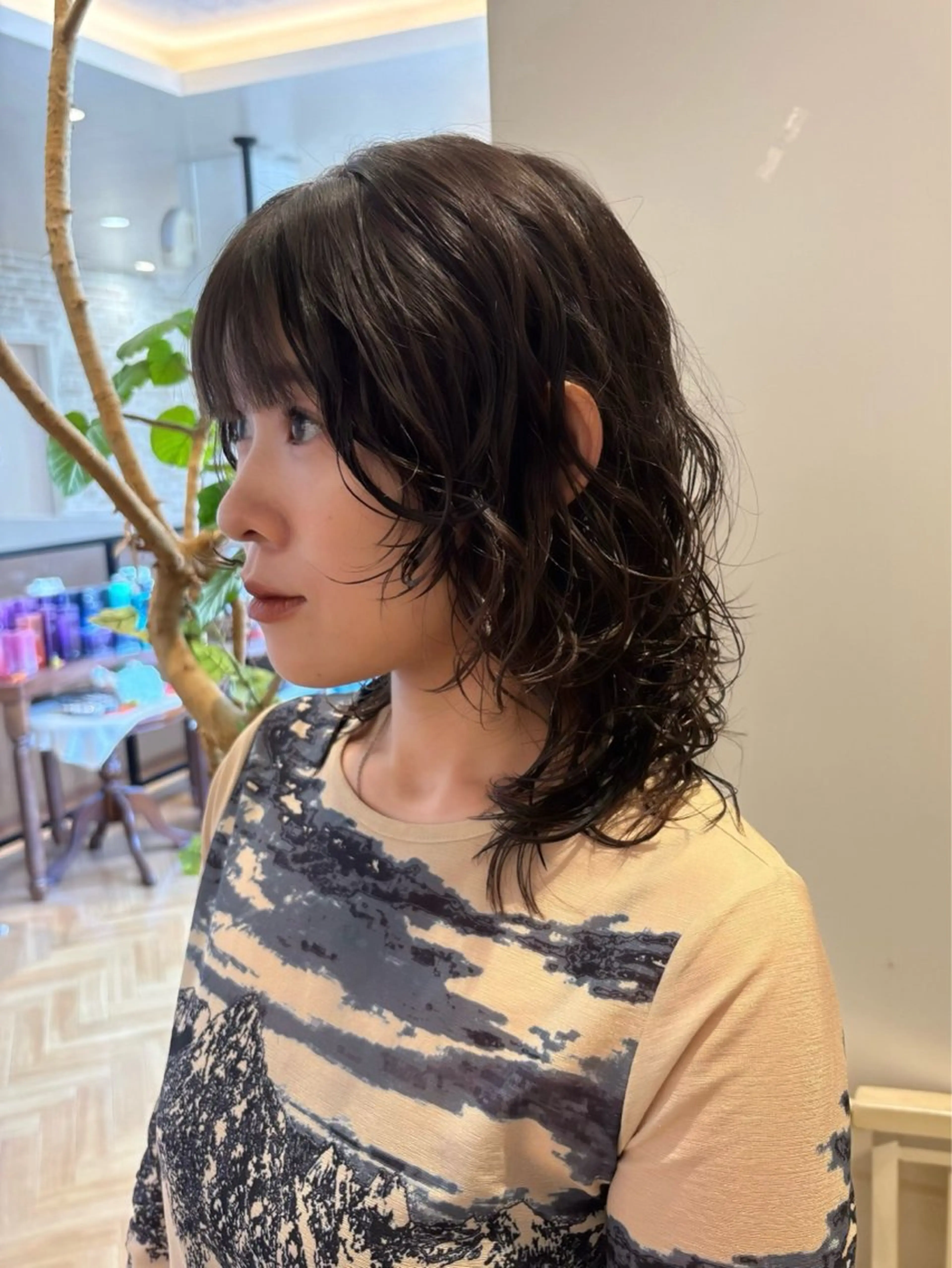 ミディアム カット パーマ 🪞🛋 Kirara〰️のヘアスタイル