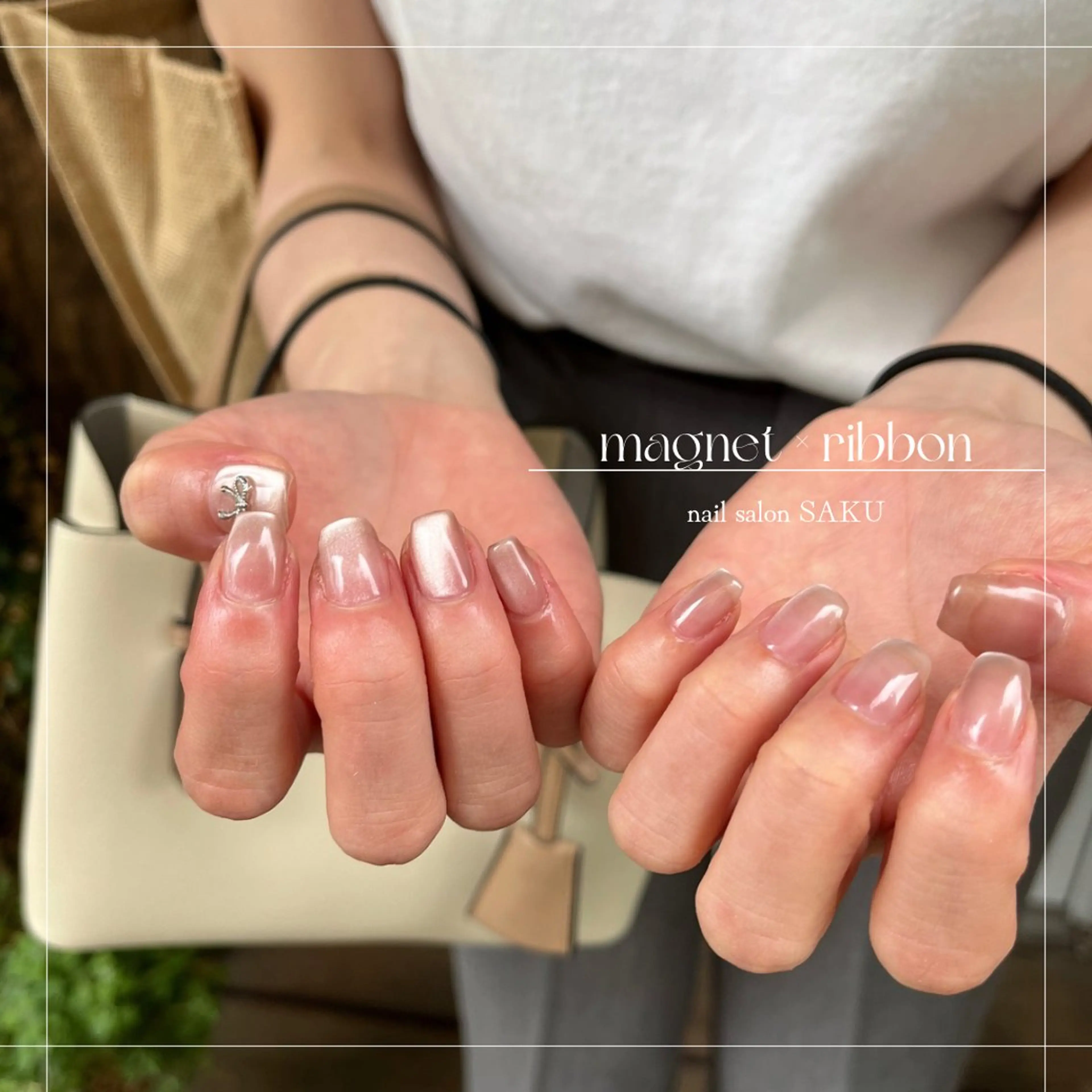 ネイル ニュアンスネイル シンプルネイル ハンドネイル SAKU  nail[サクネイル]所属・SAKU nail 作島茜のネイルデザイン