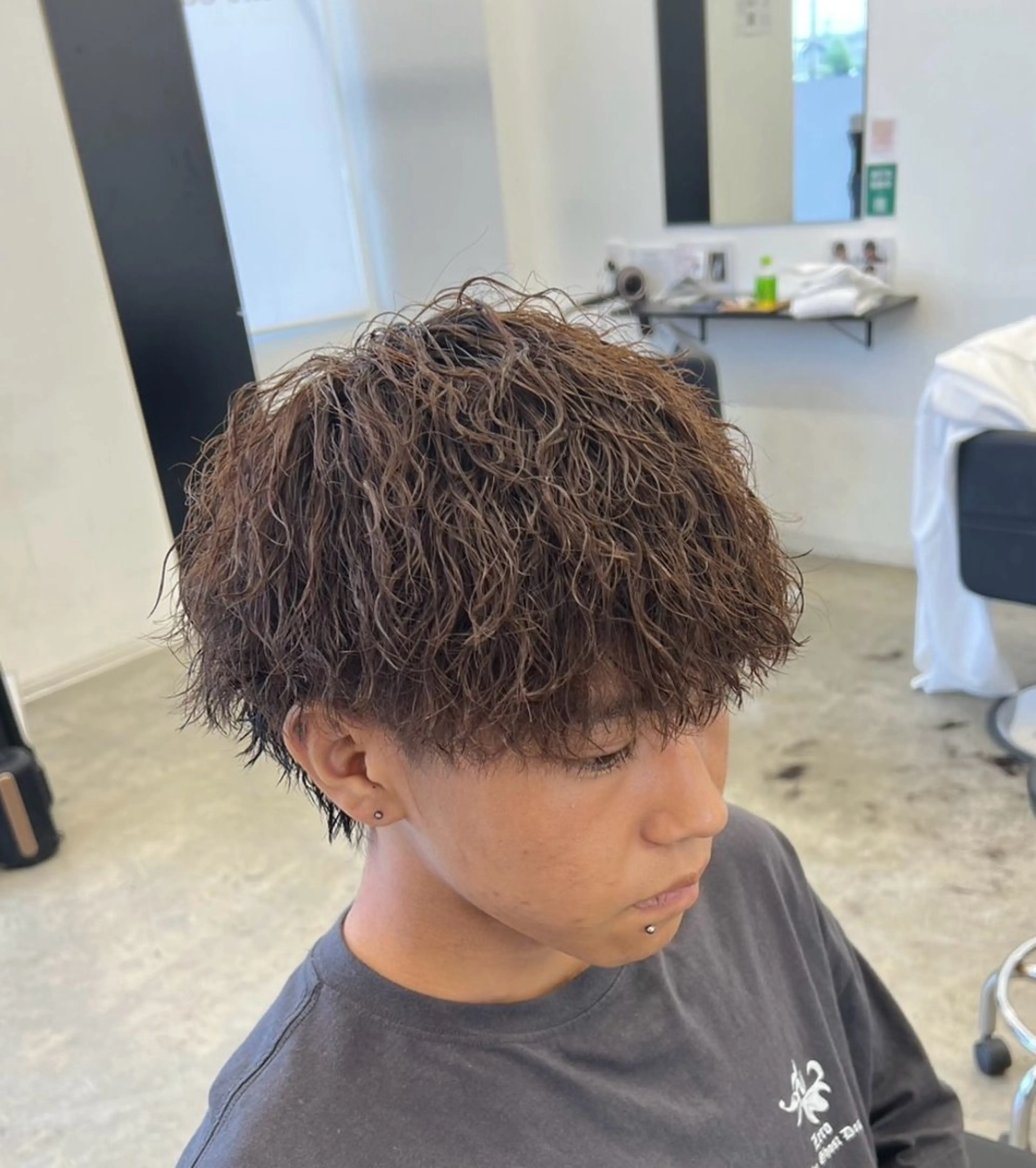 ショート カット パーマ メンズ特化美容師 /真家雅樹🔥のヘアスタイル