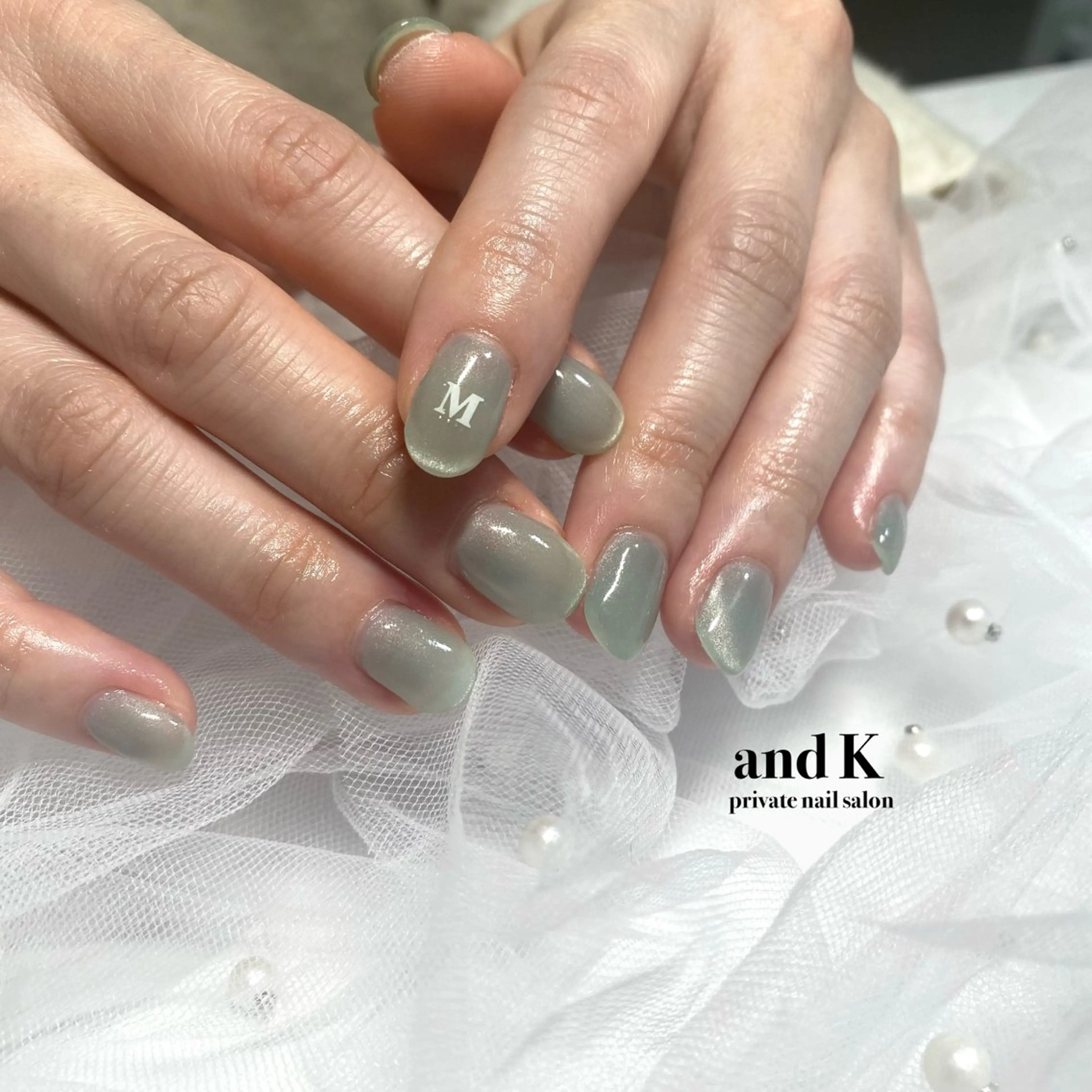 ネイル ブルー マグネットネイル andK nail salonのネイルデザイン