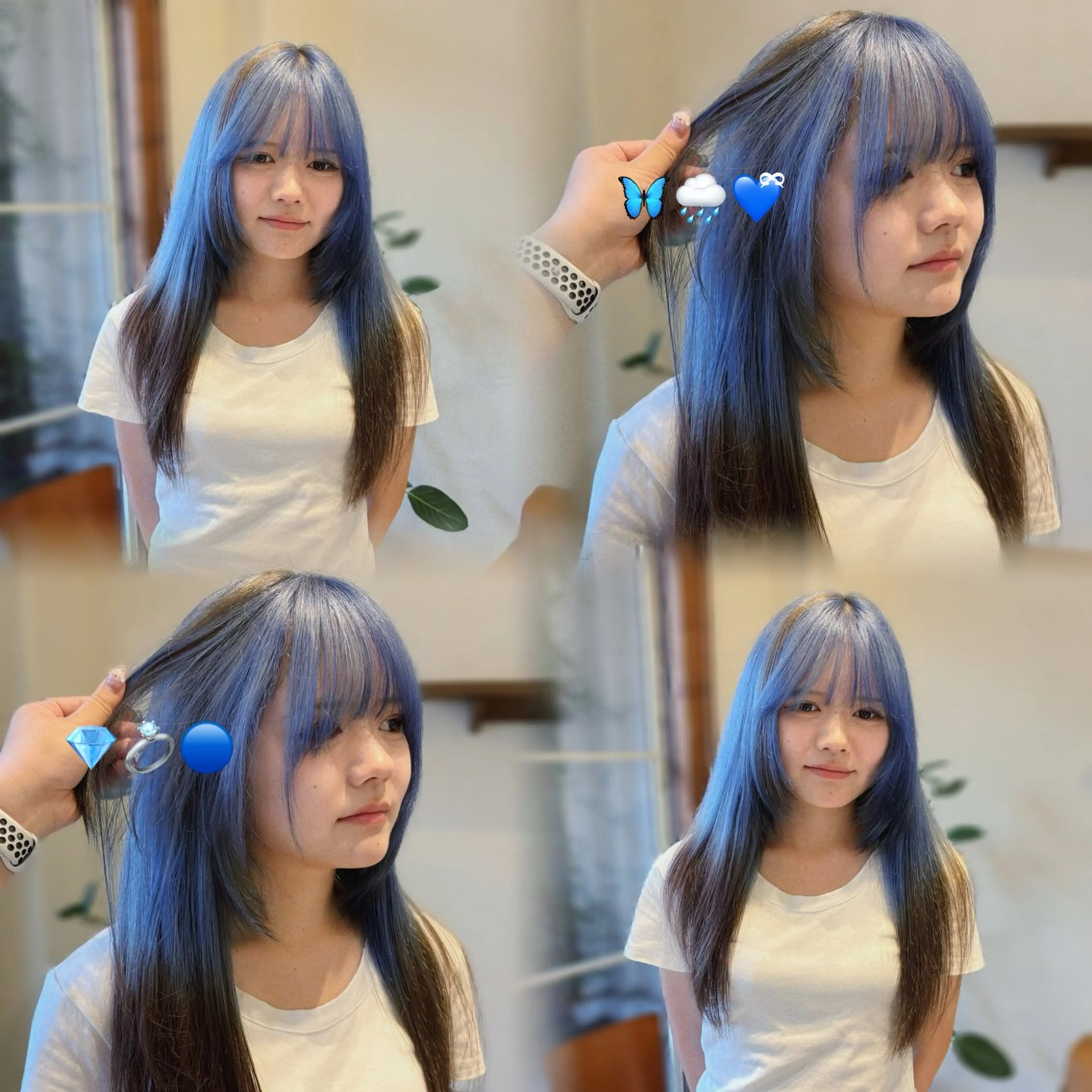 ロング カラー ブリーチ デザインカラー 似合わせカット ヘアカラー 🦋レイヤーカット 🌈MEGUのヘアスタイル