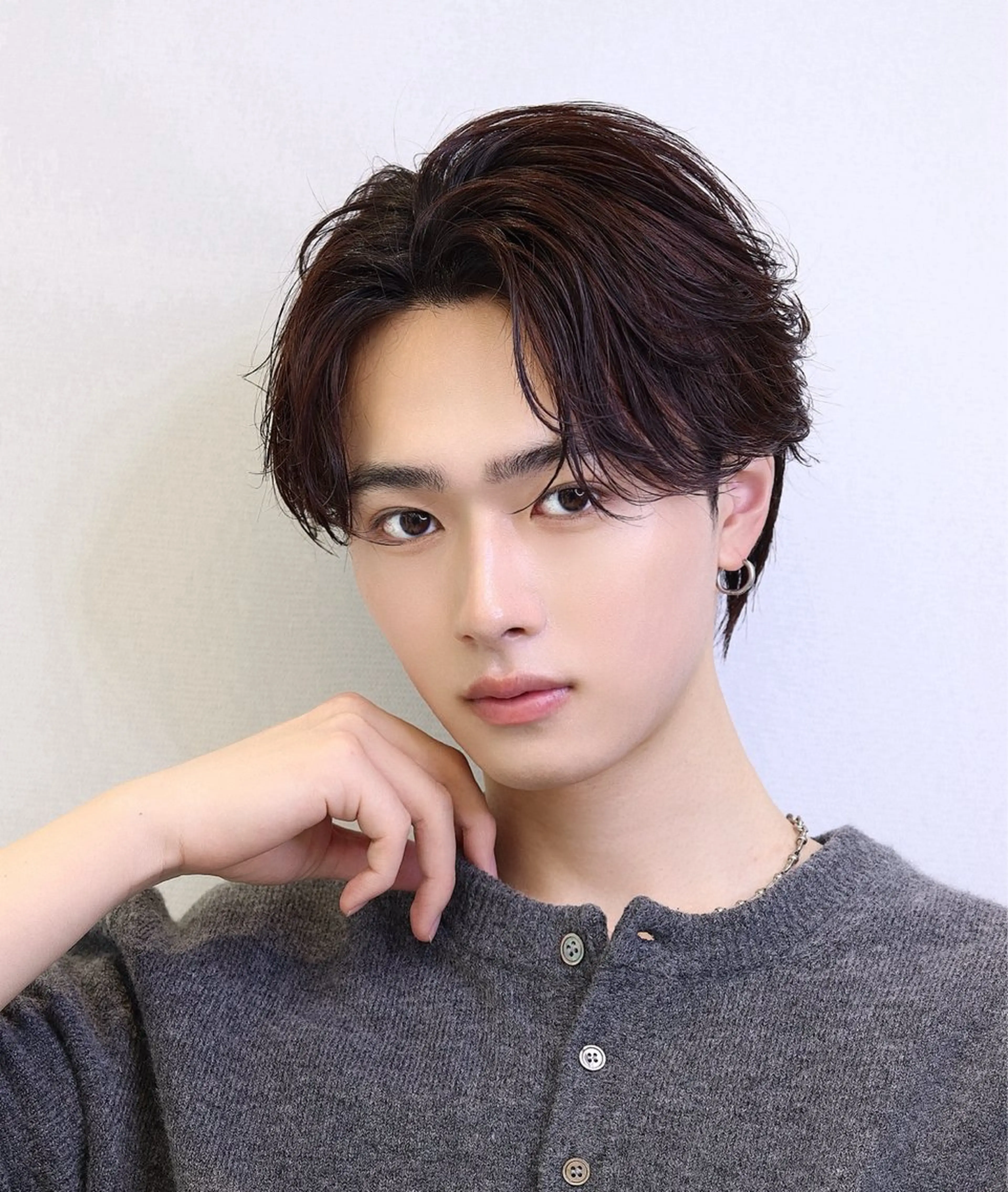 ミディアム パーマ メンズ Lond strada所属・ハクヤ心斎橋 パーマ/縮毛矯正のヘアスタイル