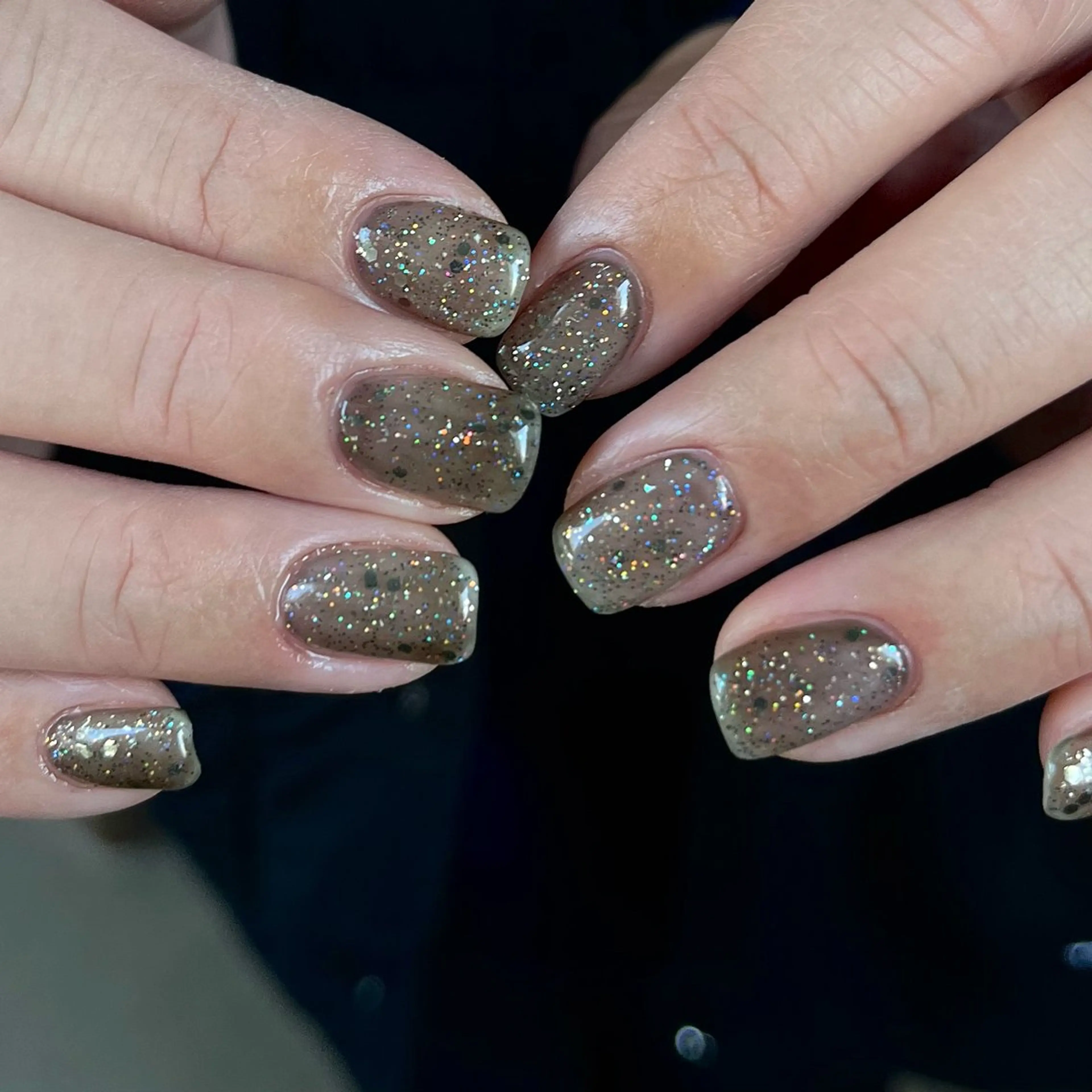 ネイル グリーン ワンカラーネイル ハンドネイル nail salon O (en)所属・vegh. nail／阿波座のネイルデザイン