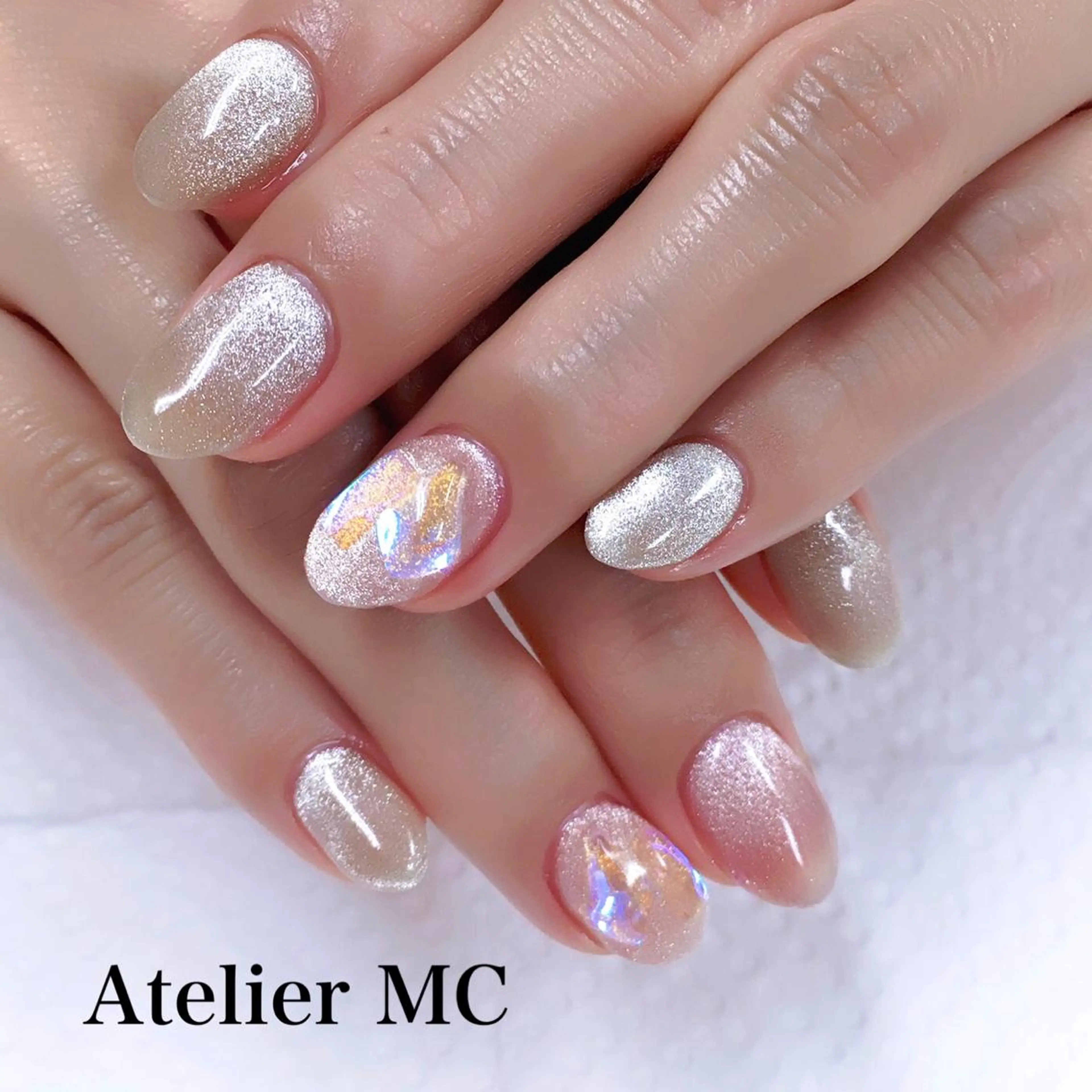 ネイル ストーンネイル ハンドネイル アトリエ エムシー 【新富町・東銀座】のネイルデザイン