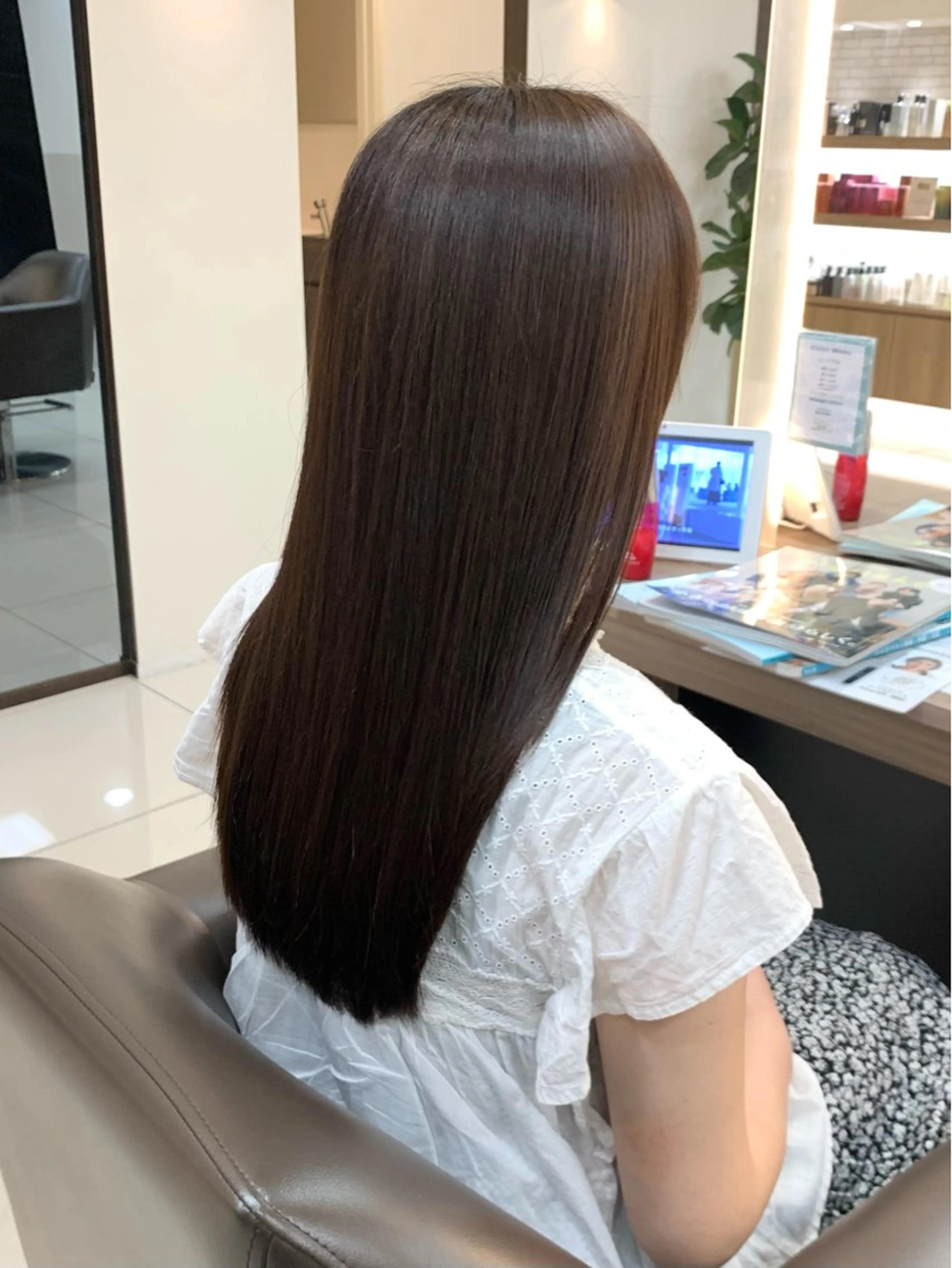 ロング カラー カット ヘアカラー トリートメント 艶カラー/暖色カラー /透明感/ryutoのヘアスタイル