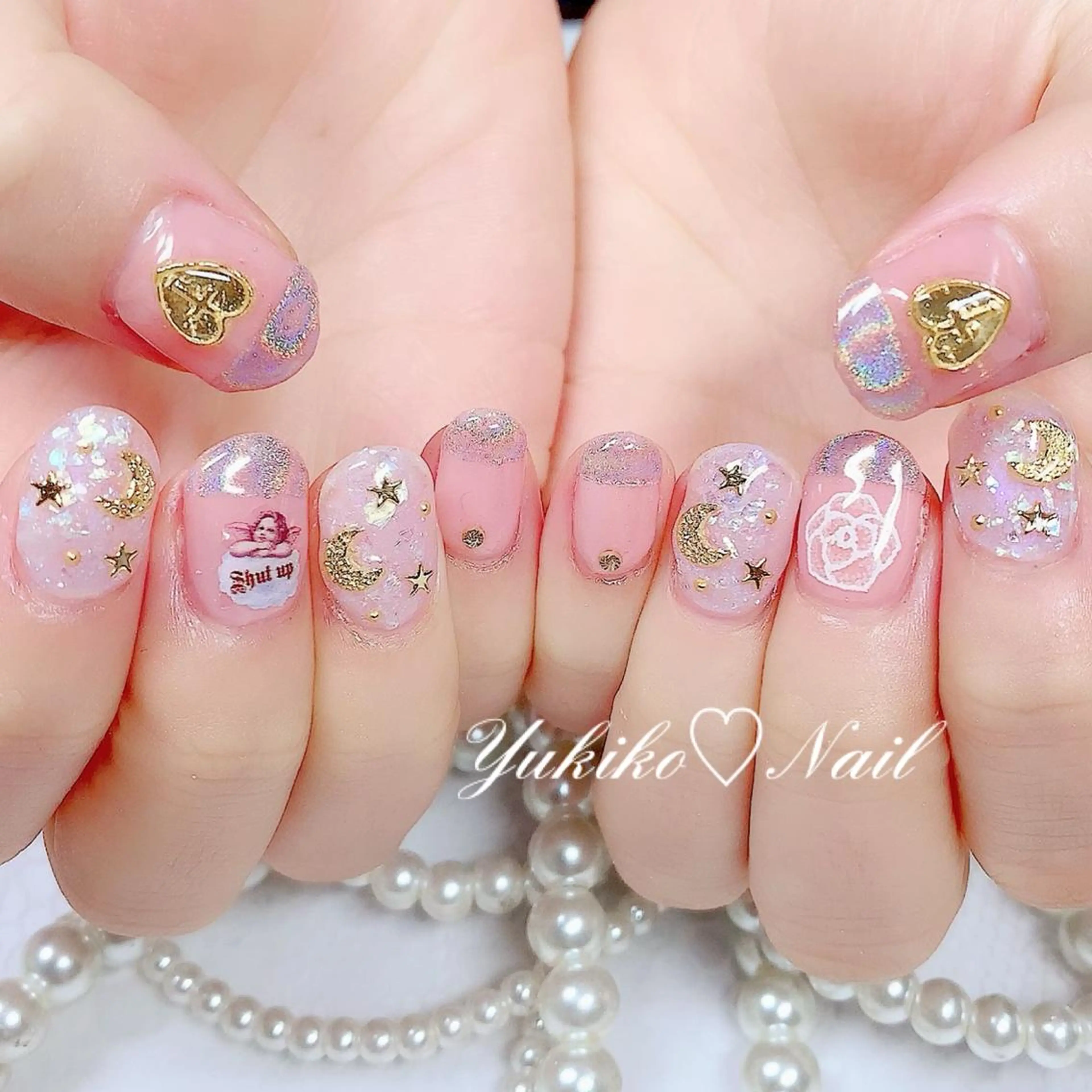ネイル キラキラネイル 持ち込み ユキコ ネイルのネイルデザイン