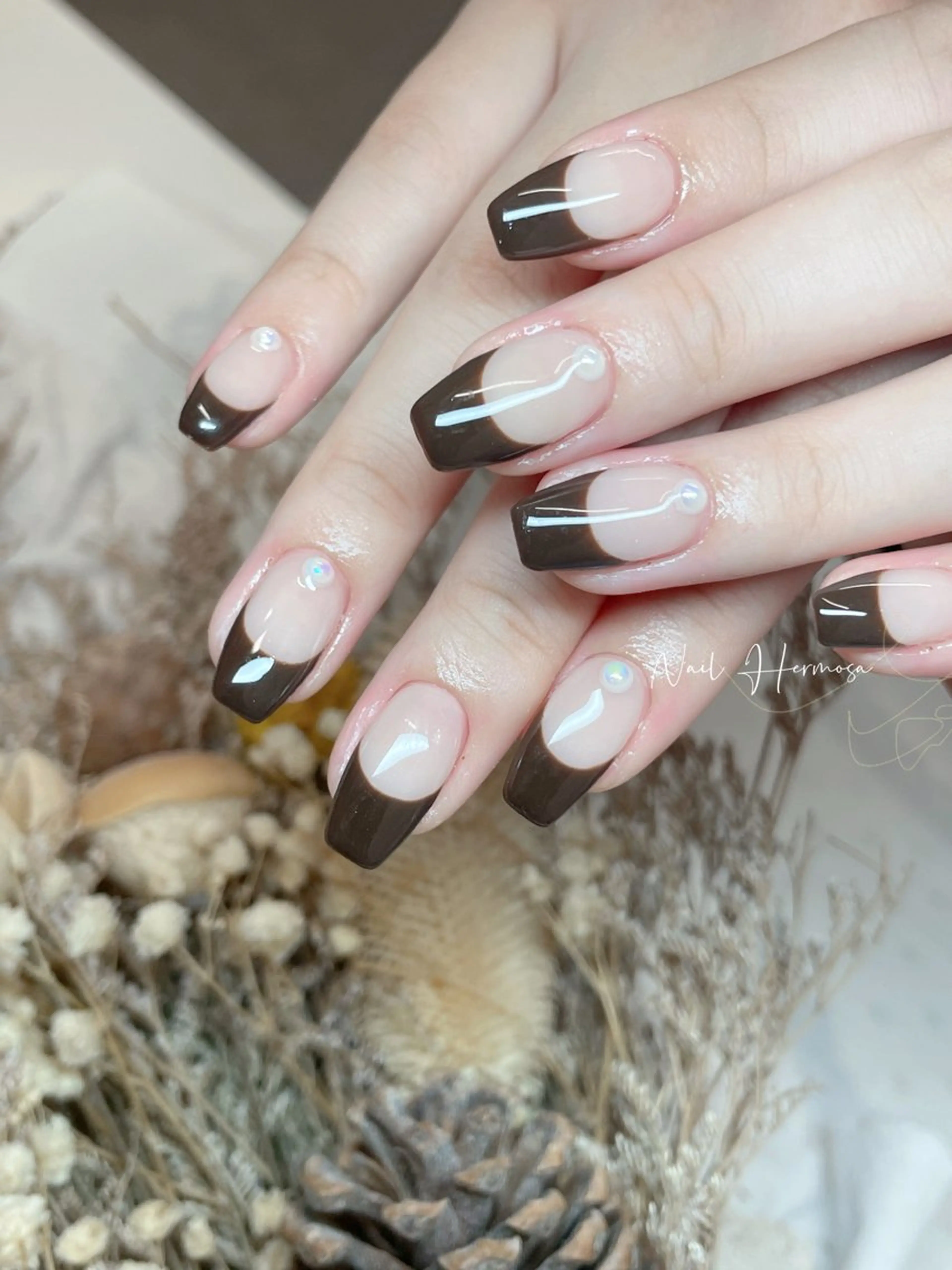 ネイル 長さ出し フラッシュネイル フットネイル ジェルネイル マグネットネイル ハンドネイル ネイル エルモサのネイルデザイン