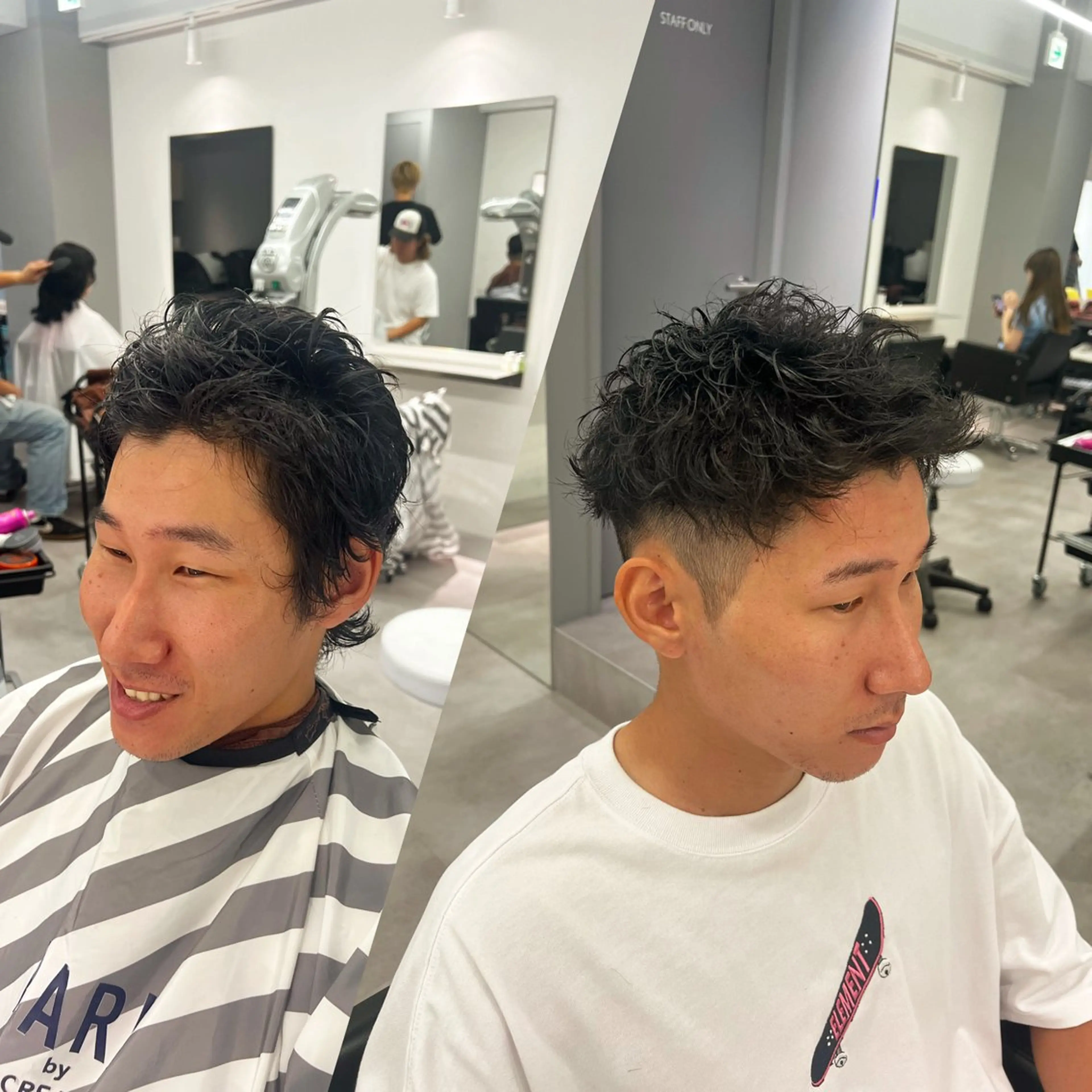 ショート パーマ メンズ R/🤎 パーマ&ブリーチ🔥のヘアスタイル