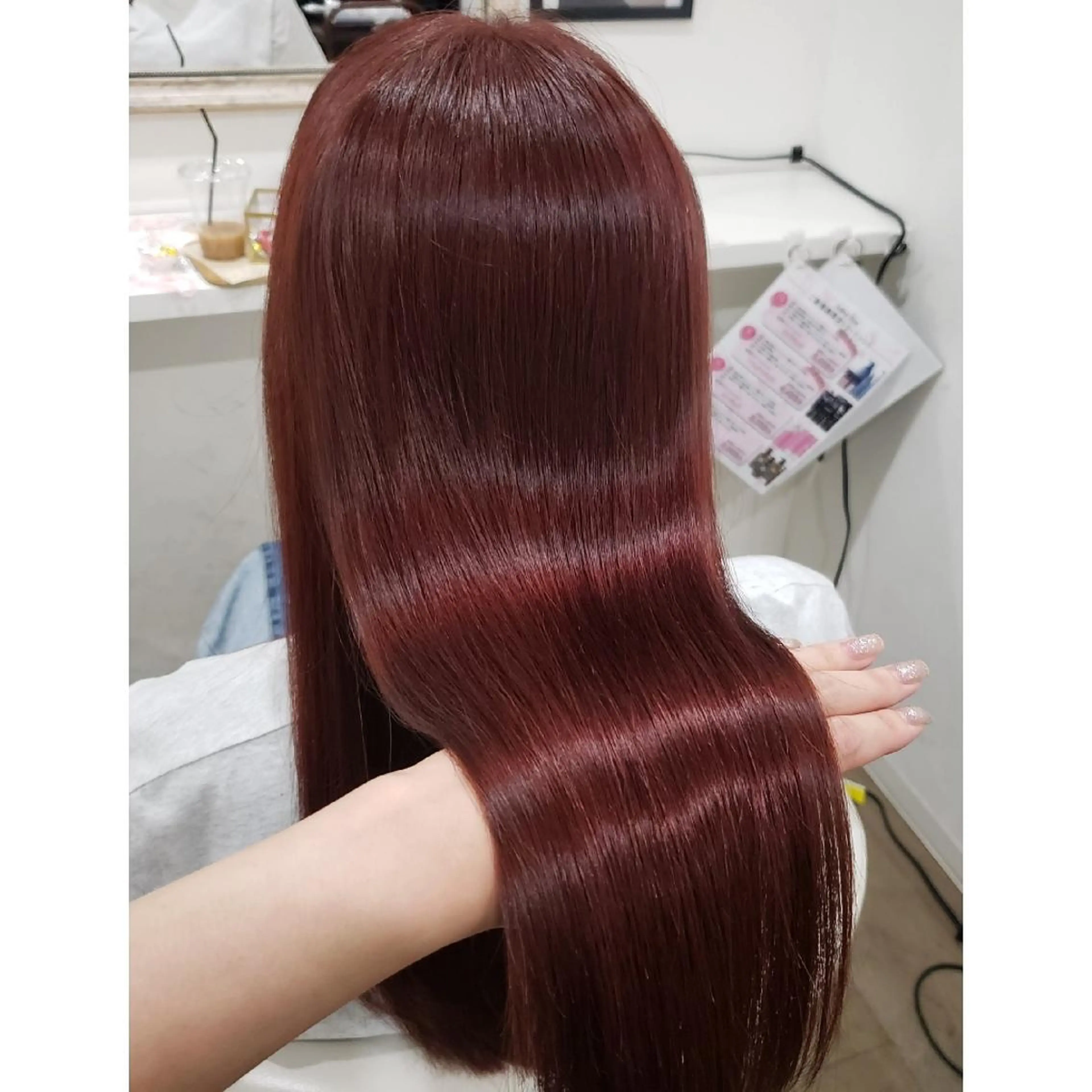 ロング カラー ブリーチ ブラウンカラー ブリーチなしカラー 髪質改善 縮毛矯正 カット ヘアカラー トリートメント 髪質改善サロン🍃 AIRI のヘアスタイル