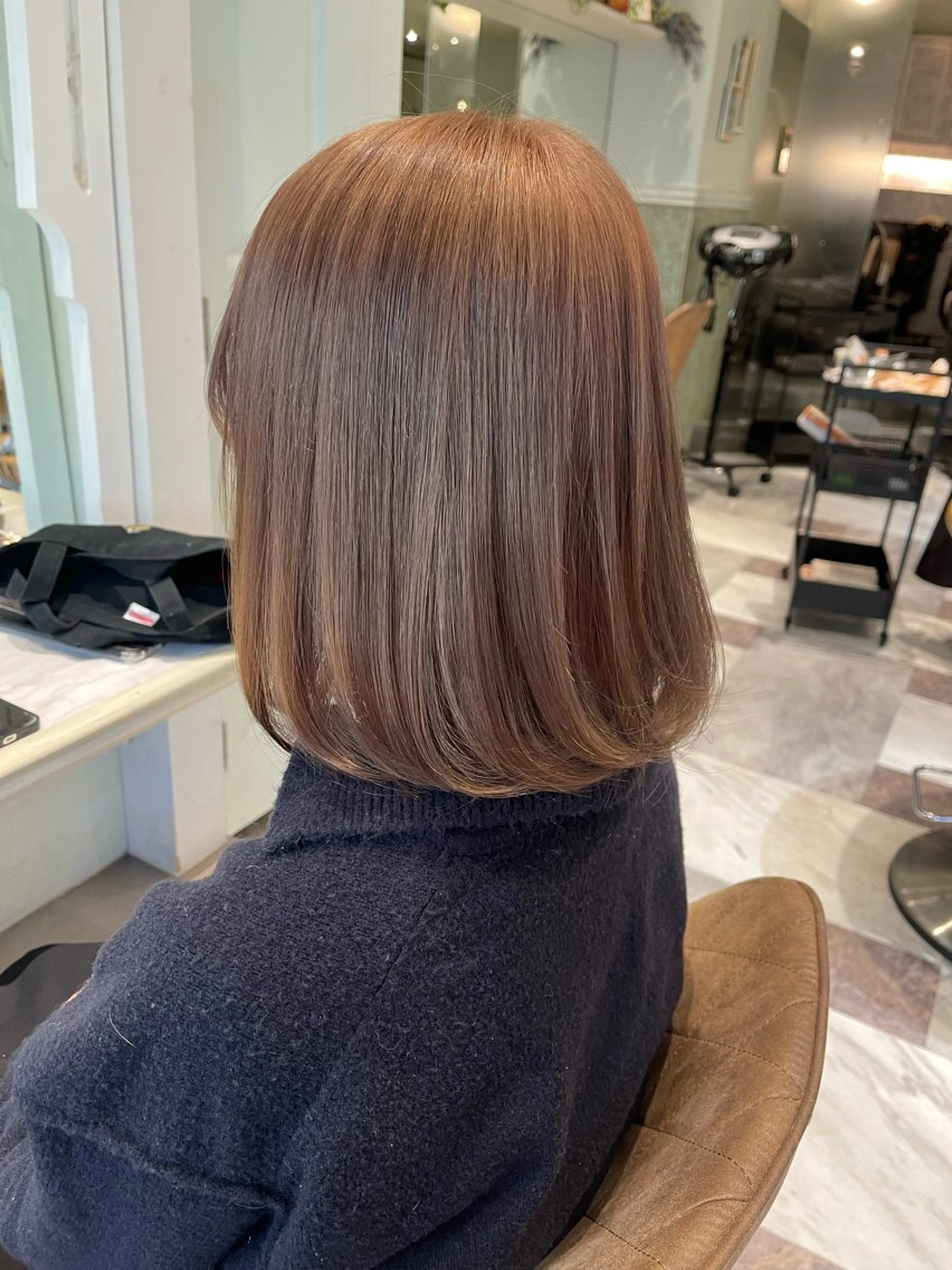 ミディアム 服部大地/ブリーチ 無しWカラー髪質改善のヘアスタイル