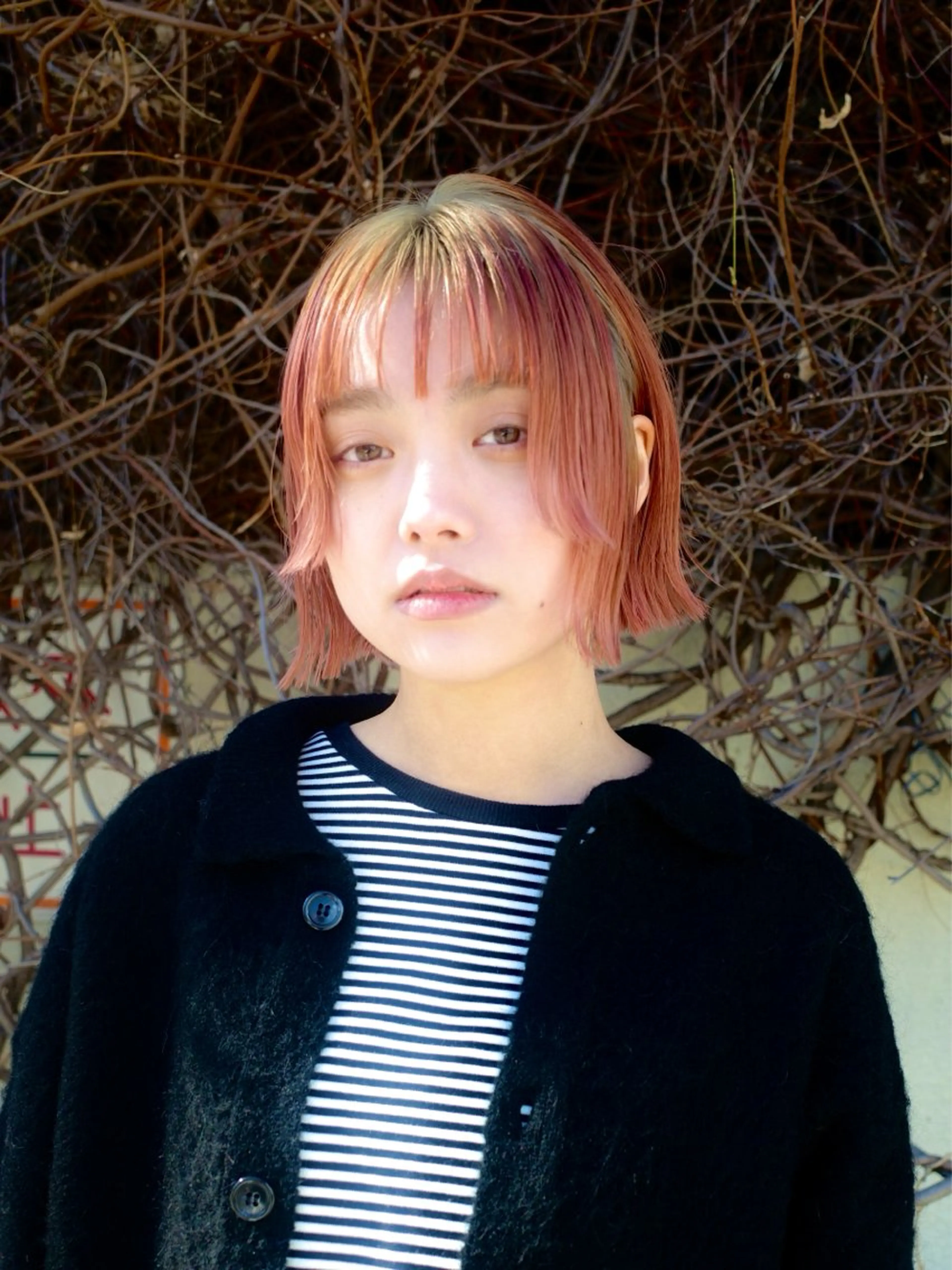 ミディアム カラー デザインカラー ハイトーンカラー ボブ ウルフカット ウルフボブ カット ヘアカラー トリートメント ハイトーン/レイヤー /ウルフ⭐️永田⭐️のヘアスタイル