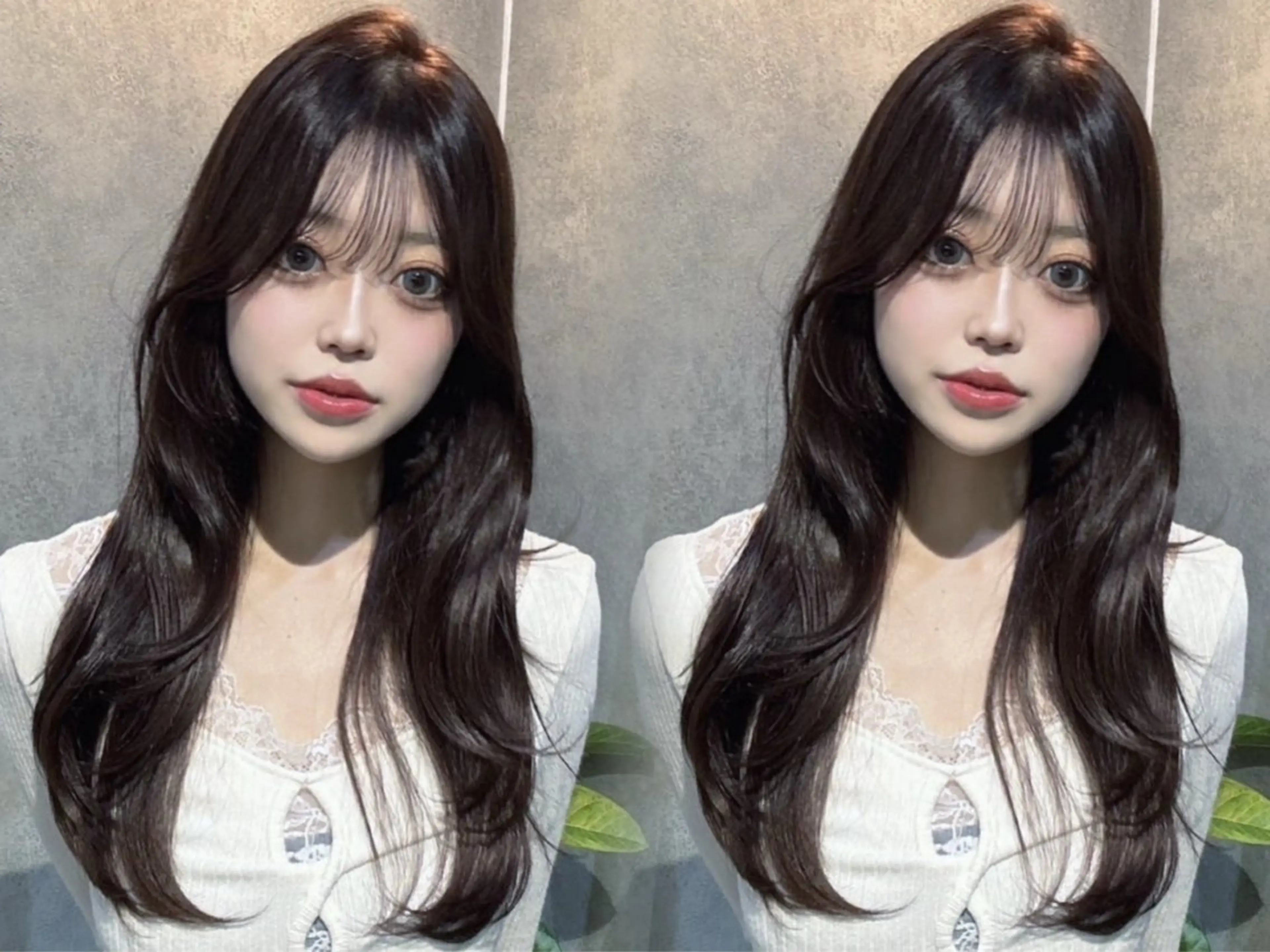 【🩶当日限定🩶】韓国風カット🇰🇷+美髪カラー🫧🪞+Aujua1stepトリートメント🤍🫧+ミニスパ付きの写真