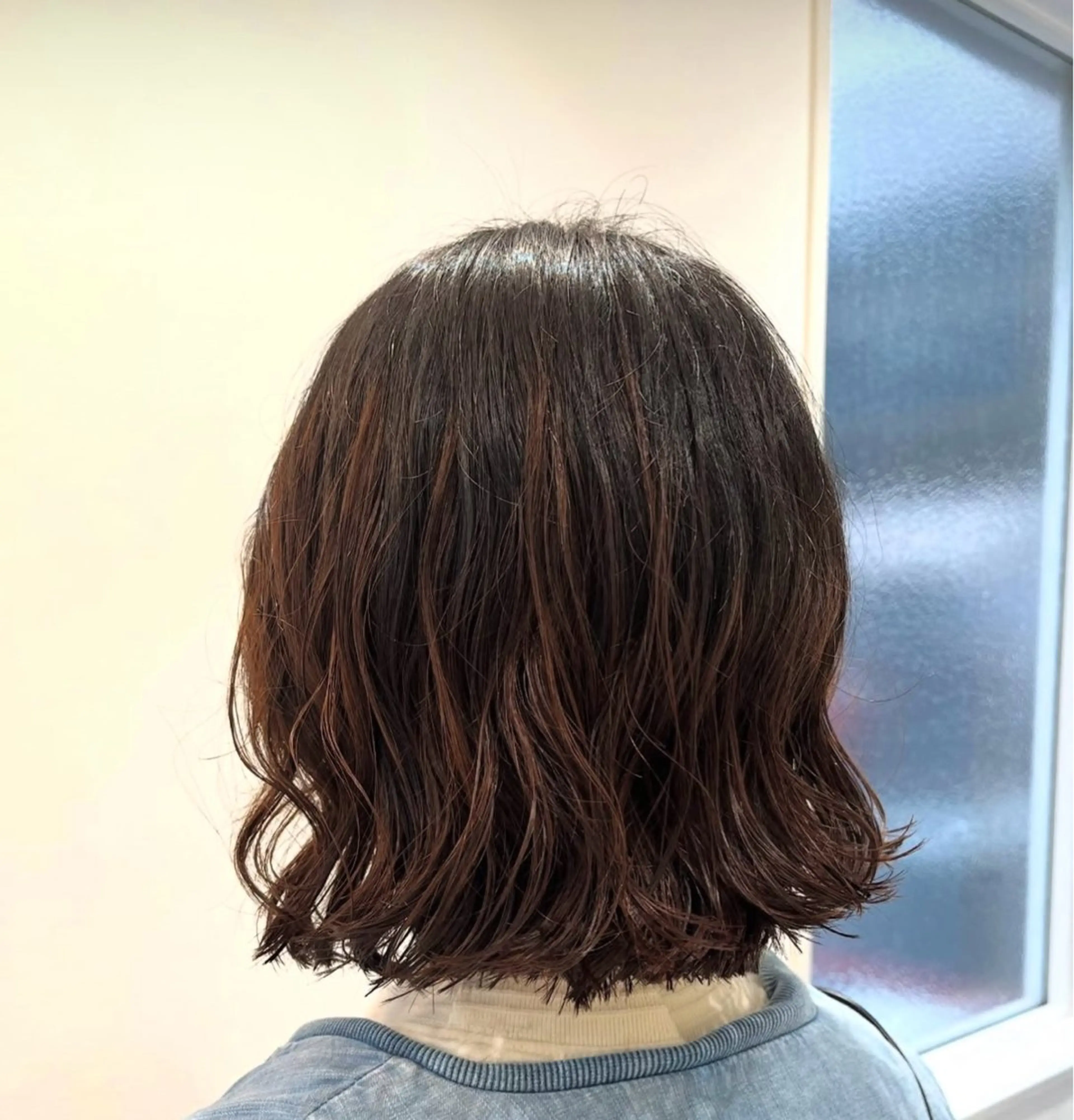 ミディアム パーマ ミディアムパーマ ボブ mahiro/ パーマ/メンズのヘアスタイル