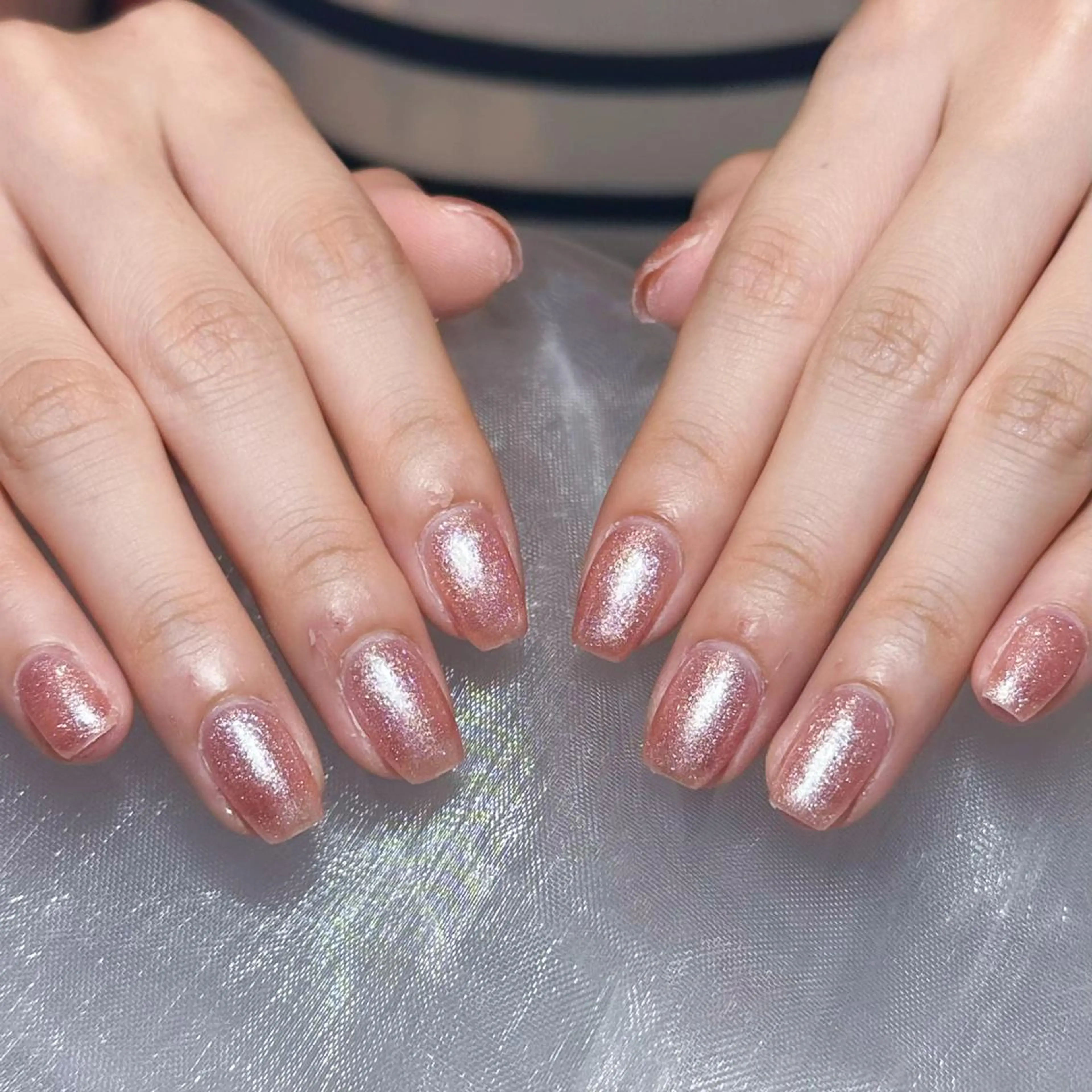 ネイル アートネイル オーロラネイル ガーリー キラキラネイル マグネットネイル ハンドネイル DIAMOND 💦のネイルデザイン