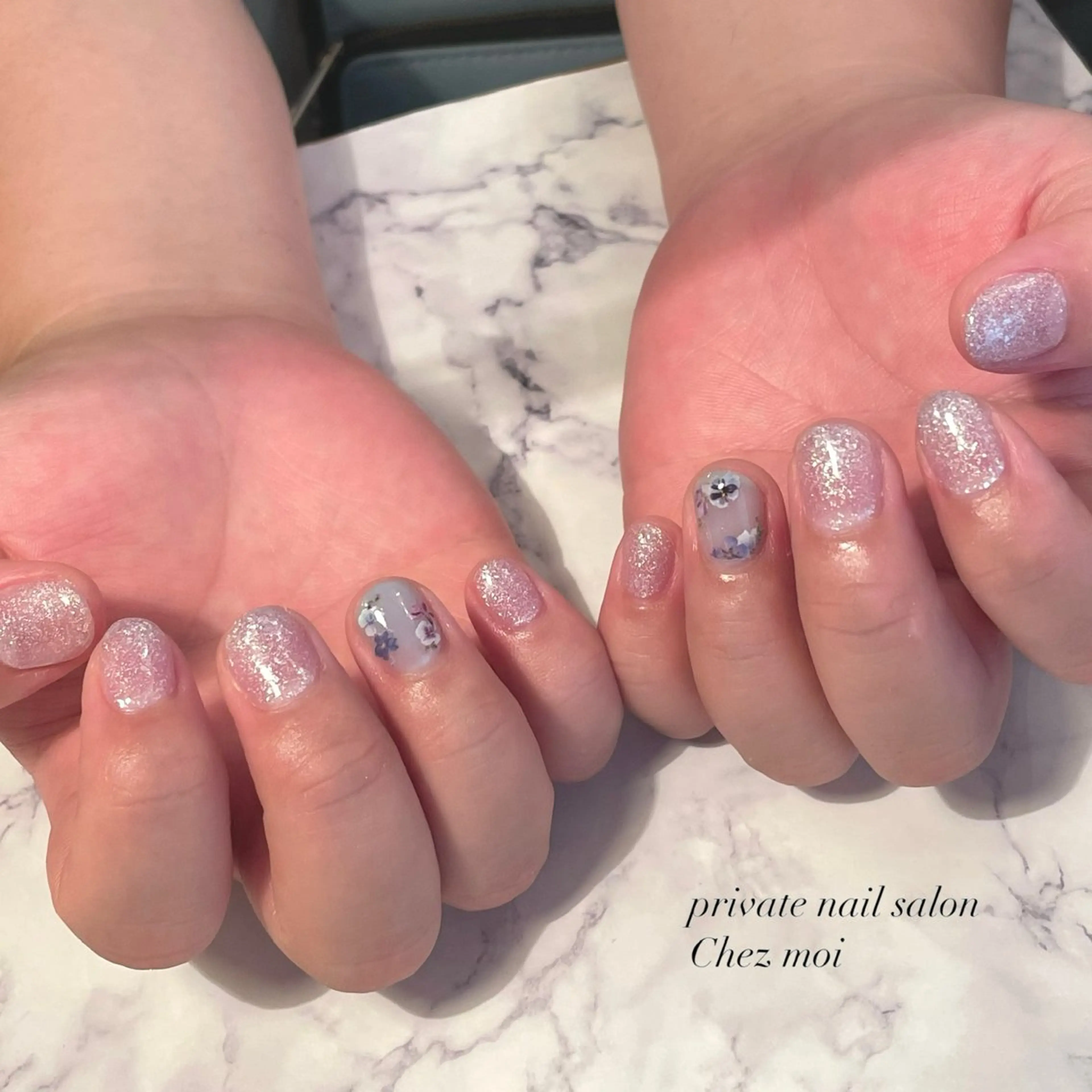 ネイル ブルー パープル KOMINE TOMOKOのネイルデザイン