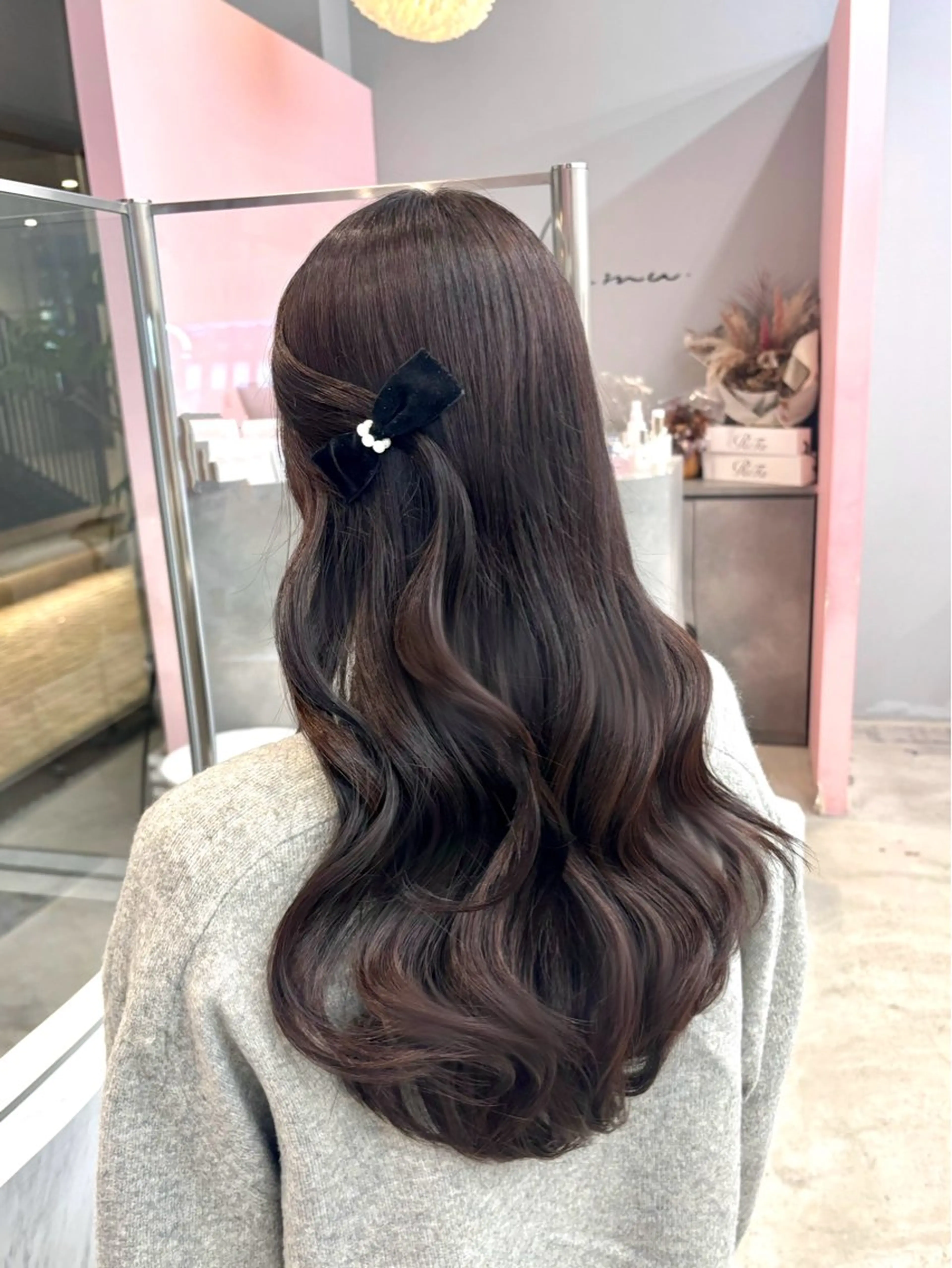 ロング カラー 𝒎𝒐𝒆🩰 名駅/ヘアメ/暖色♡のヘアスタイル