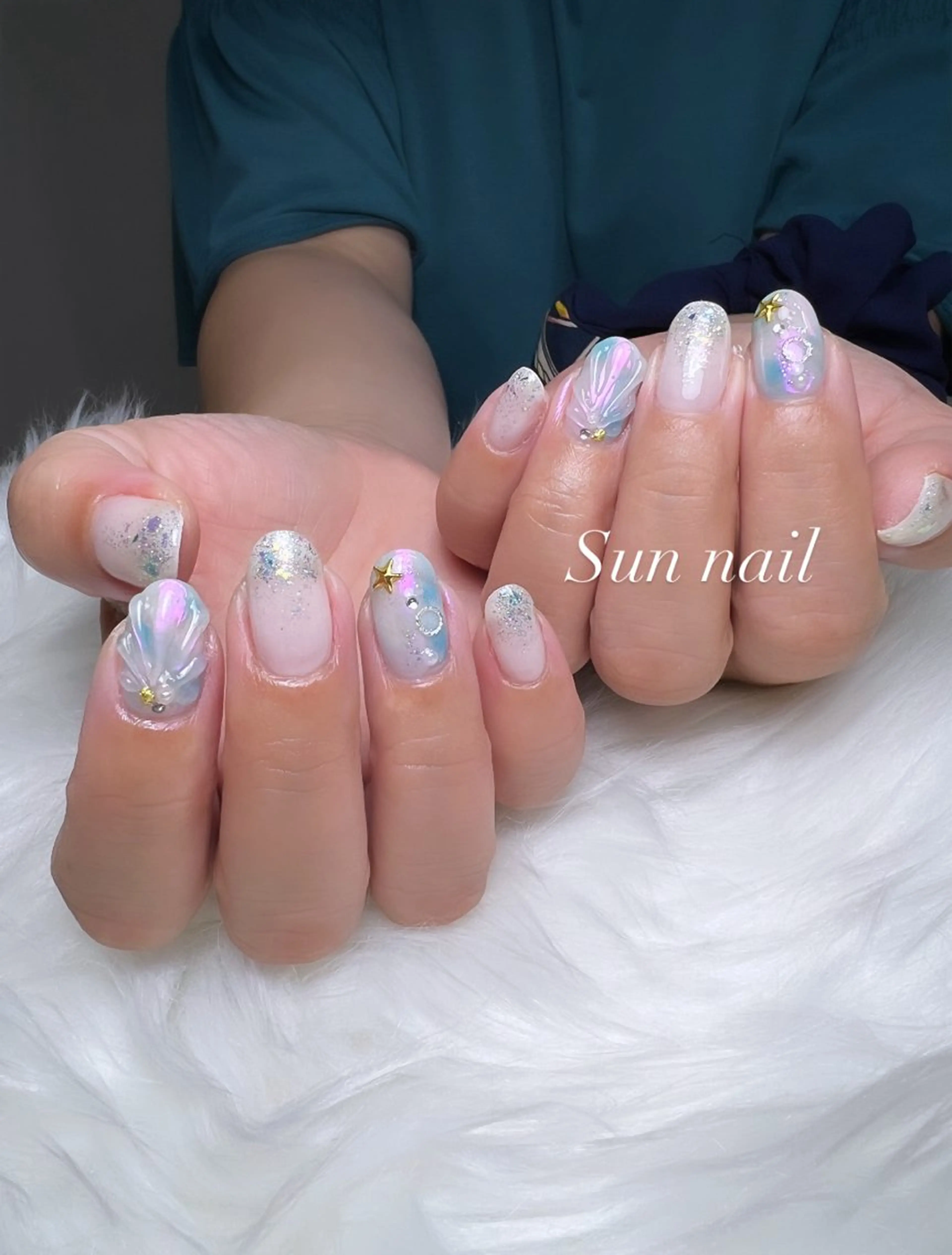 ネイル オーロラネイル ハンドネイル フットネイル Sun nail ...ayaのネイルデザイン