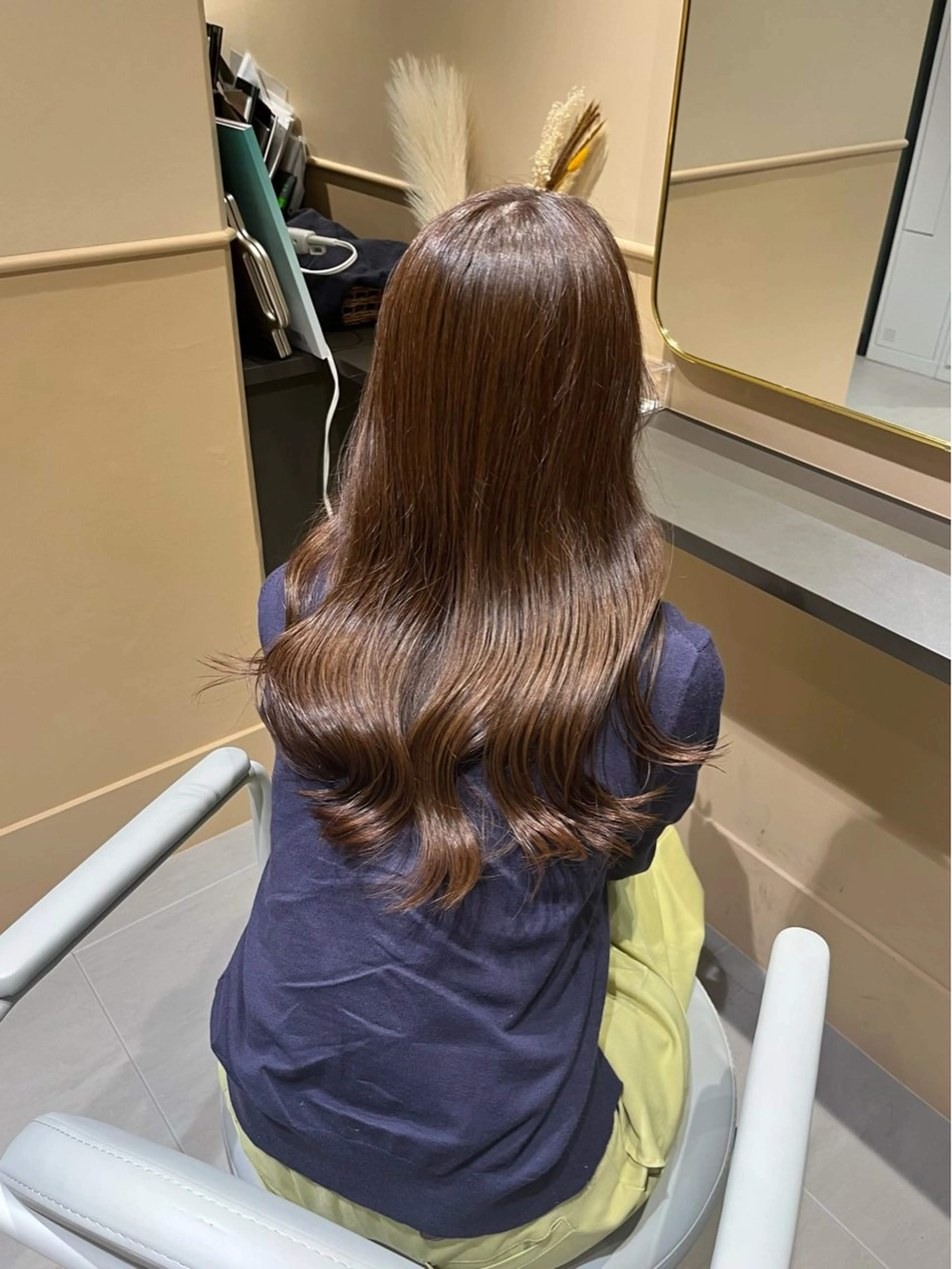 ロング カラー ベージュカラー ブリーチ ブリーチなしカラー カット ヘアカラー トリートメント 🫧tomoka 透明感カラー🫧のヘアスタイル