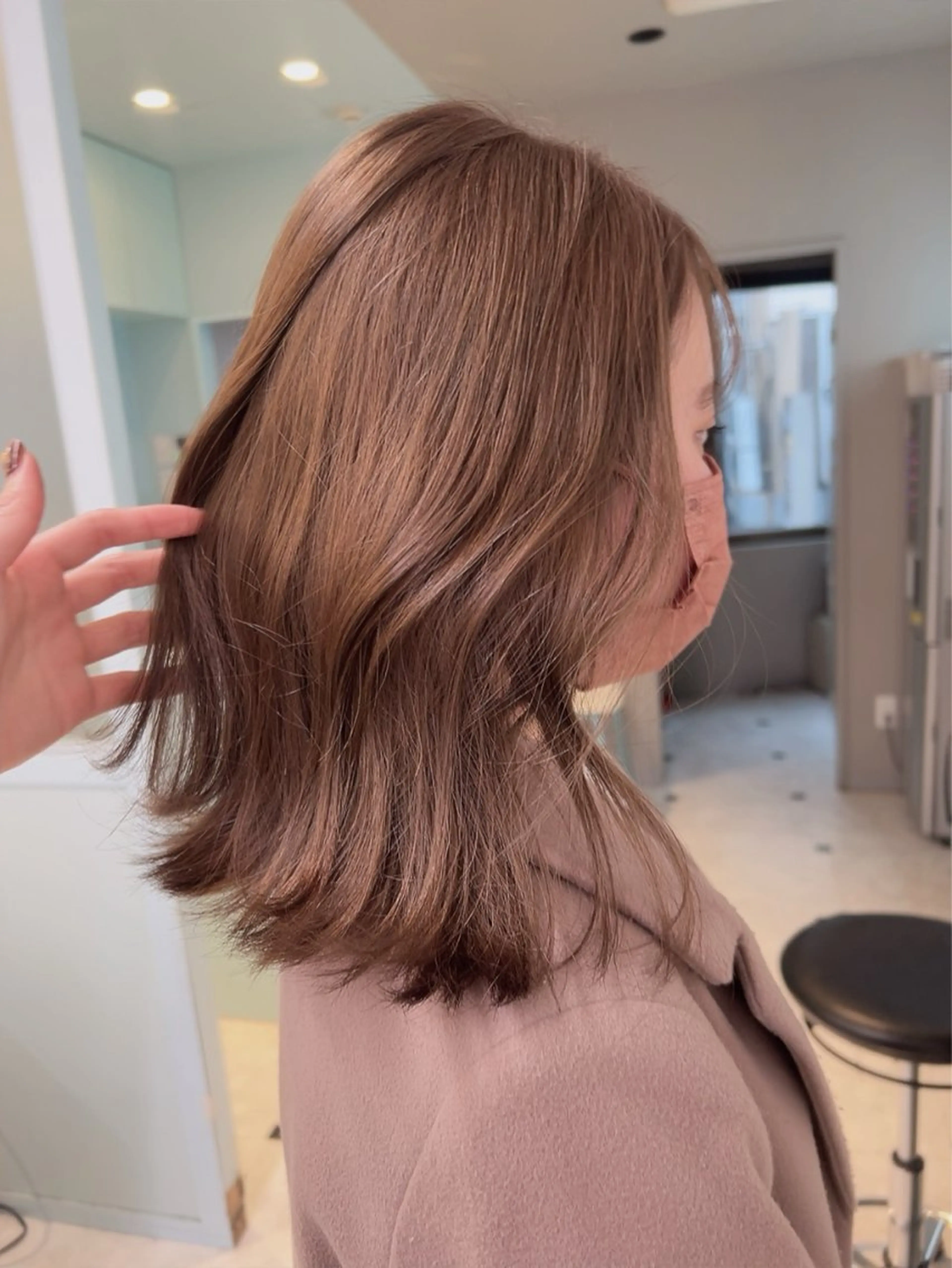 セミロング カラー ヘアカラー トリートメント ヘッドスパ 🥞ベージュ系カラー 【すずきりほ】🥞のヘアスタイル