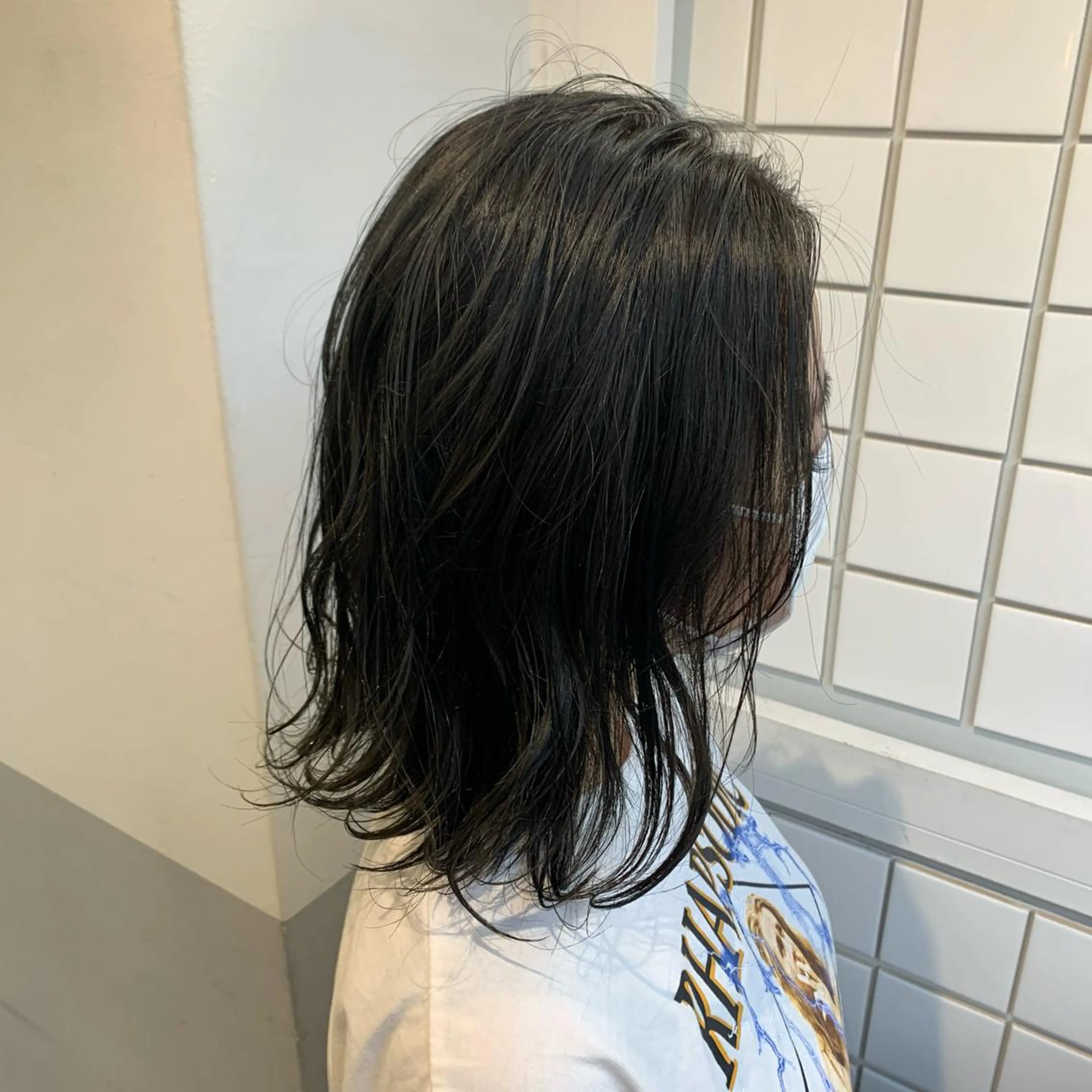 ミディアム カラー パーマ ヘアアレンジ アッシュ 🎀オイダイラ モモカ🎀のヘアスタイル