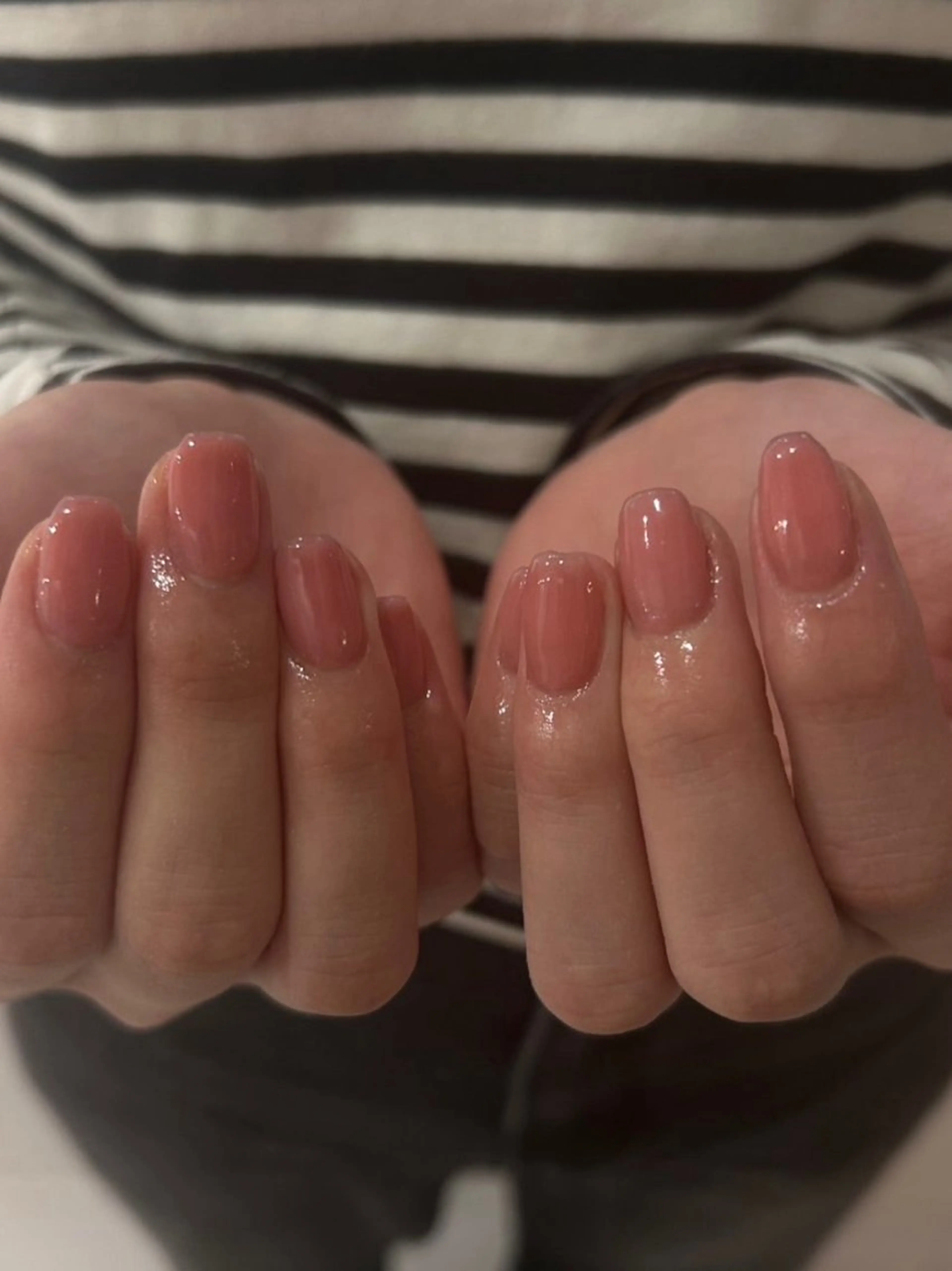 ネイル ワンカラーネイル ピンク 春ネイル DEEokazaki momonaのネイルデザイン