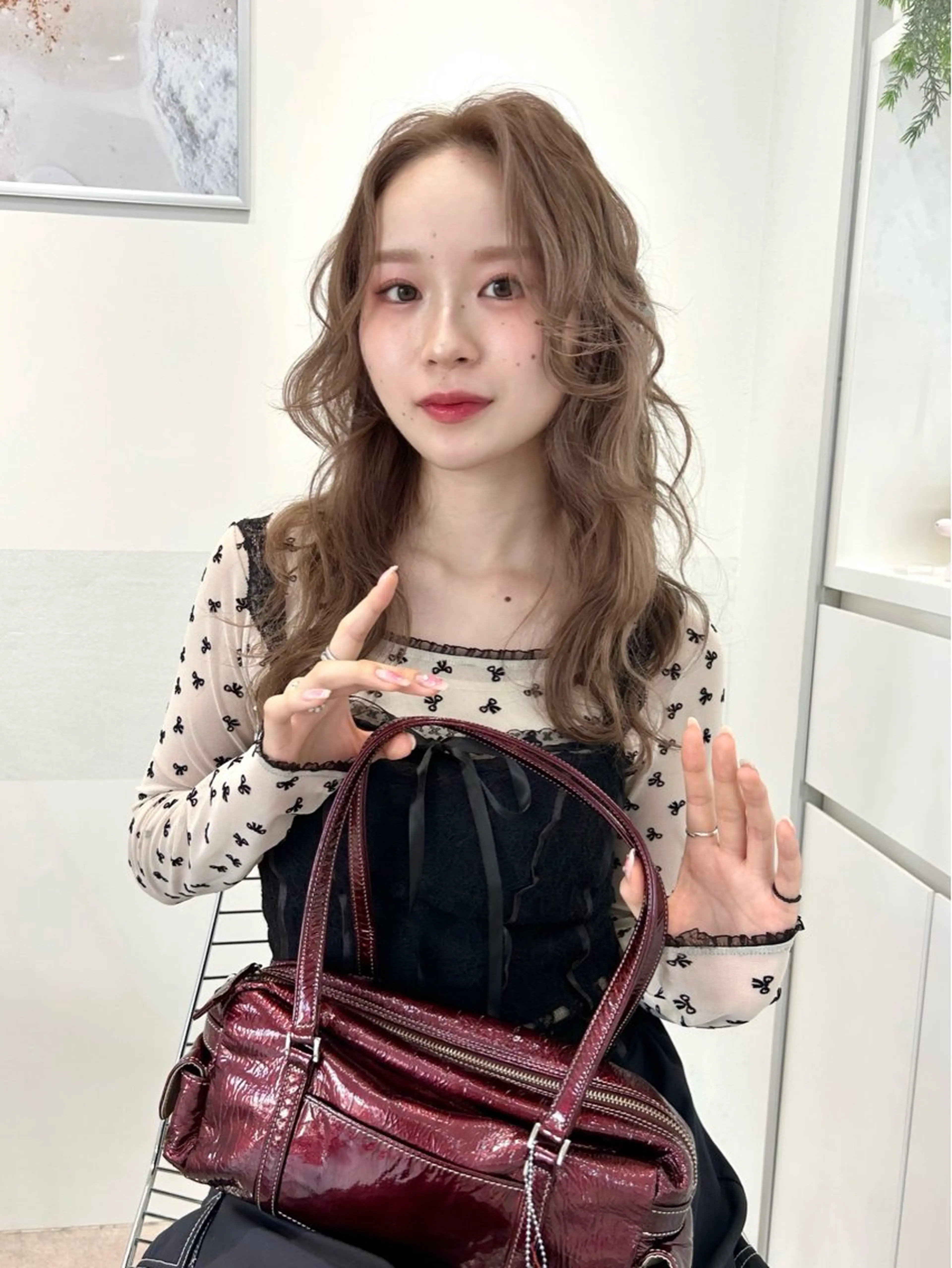 ロング カラー ヘアアレンジ 卒業式ヘアセット🎀 ヘアアレンジのヘアスタイル