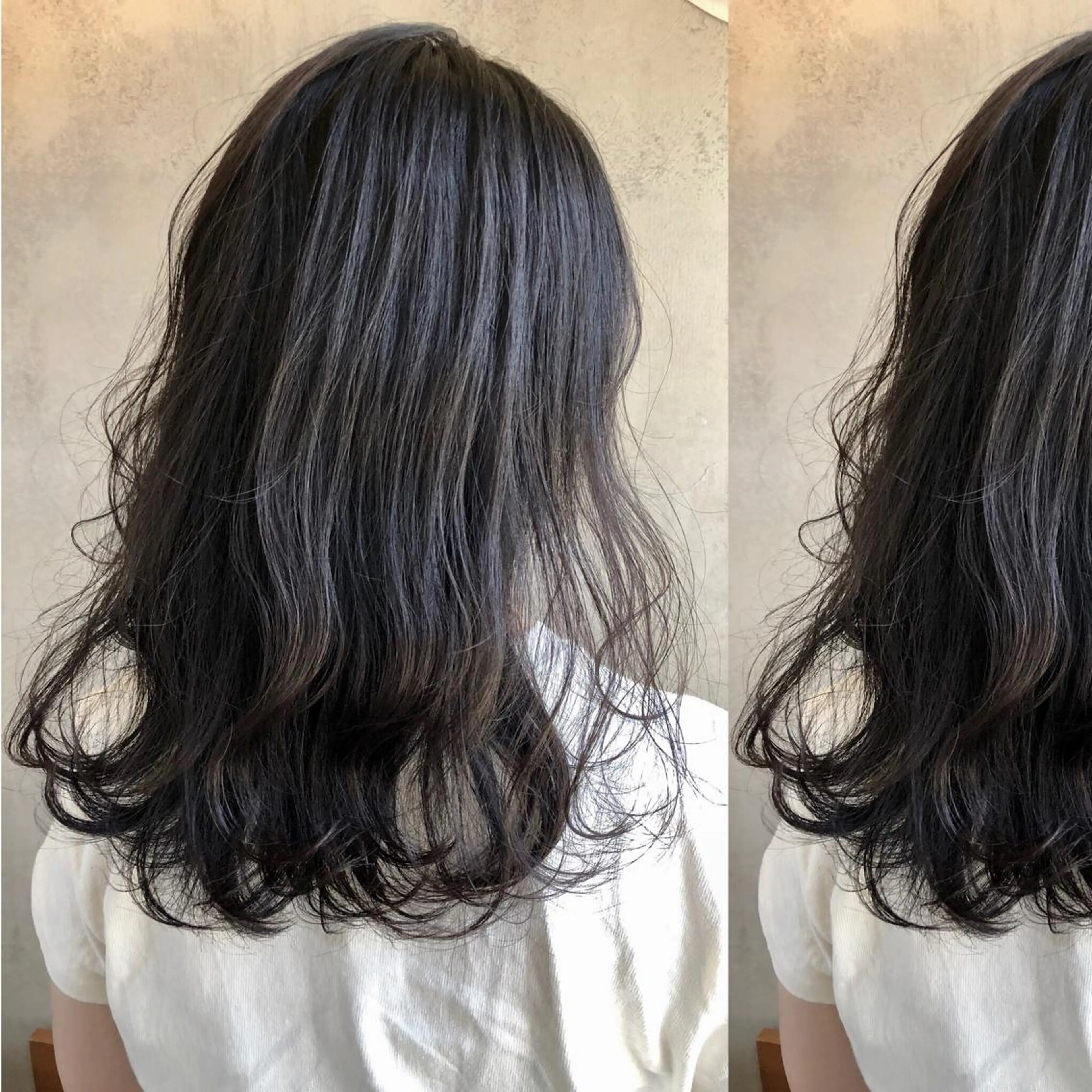 セミロング カラー 透明感カラー カット ヘアカラー トリートメント ツキノキ ミナのヘアスタイル