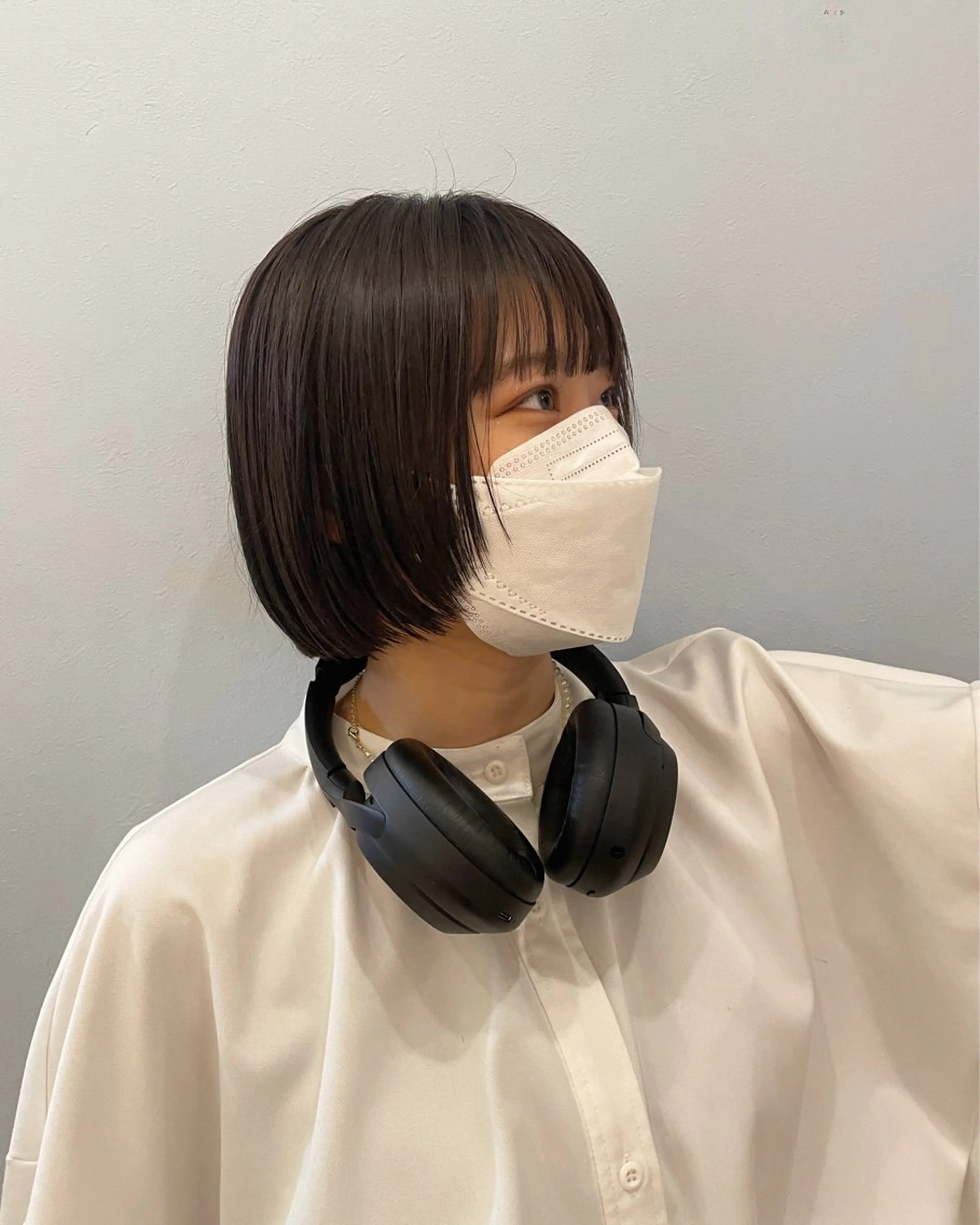 ミディアム カラー カット パーマ 表参道/髪質改善・ 透明感 colorのヘアスタイル