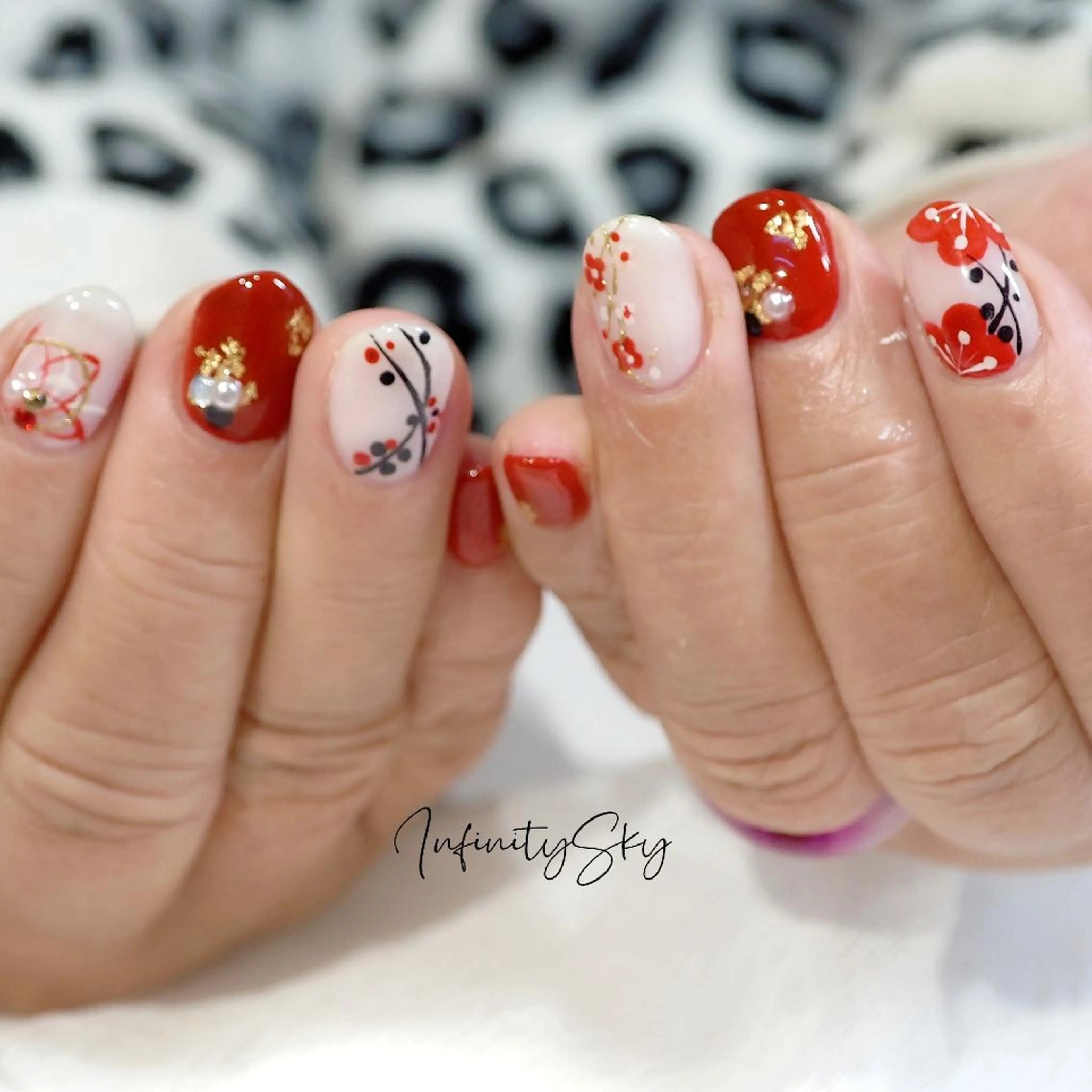 ネイル 成人式 infinity skyのネイルデザイン