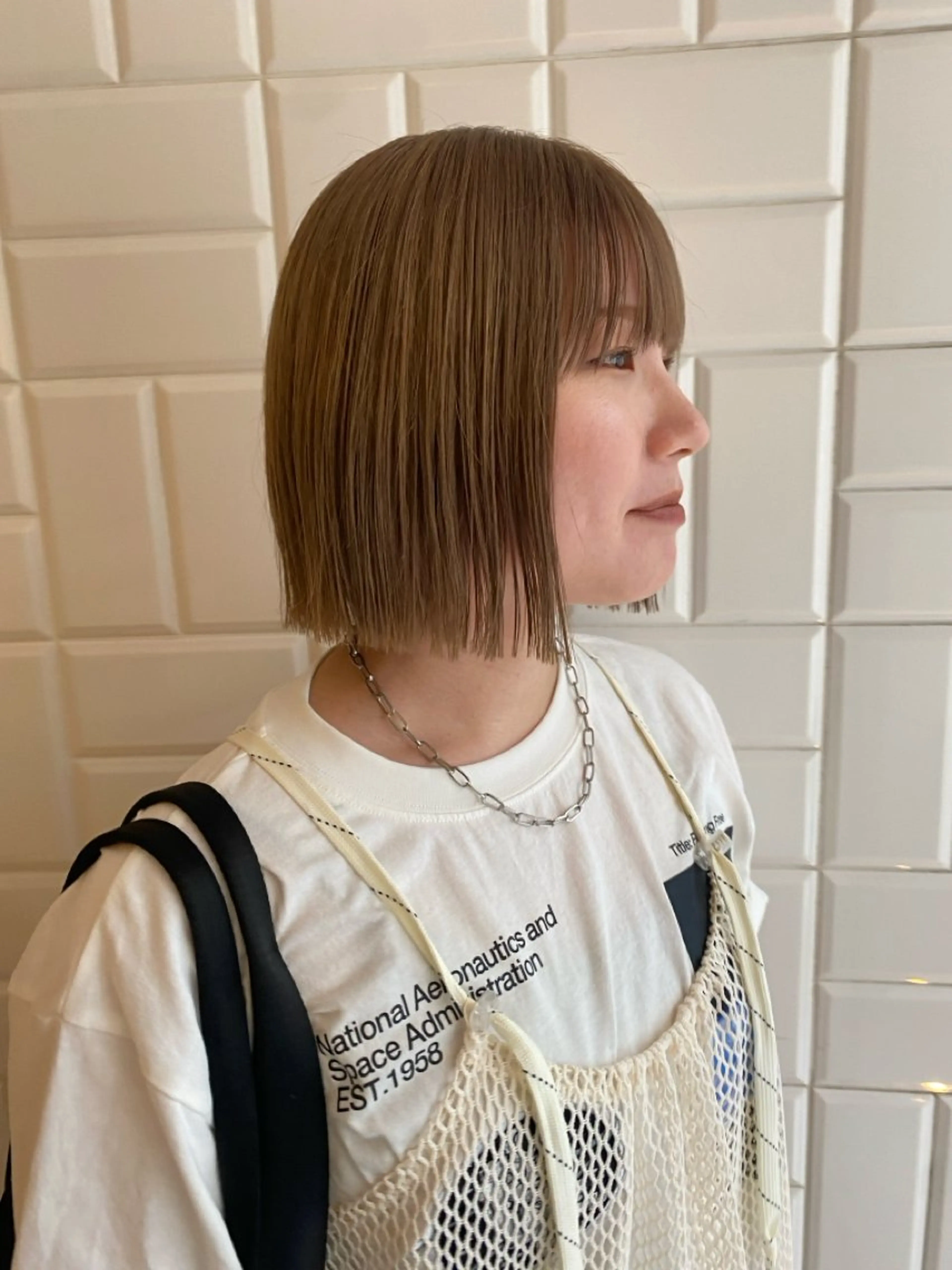 ショート カット ヘアカラー トリートメント みやけ ひなのヘアスタイル