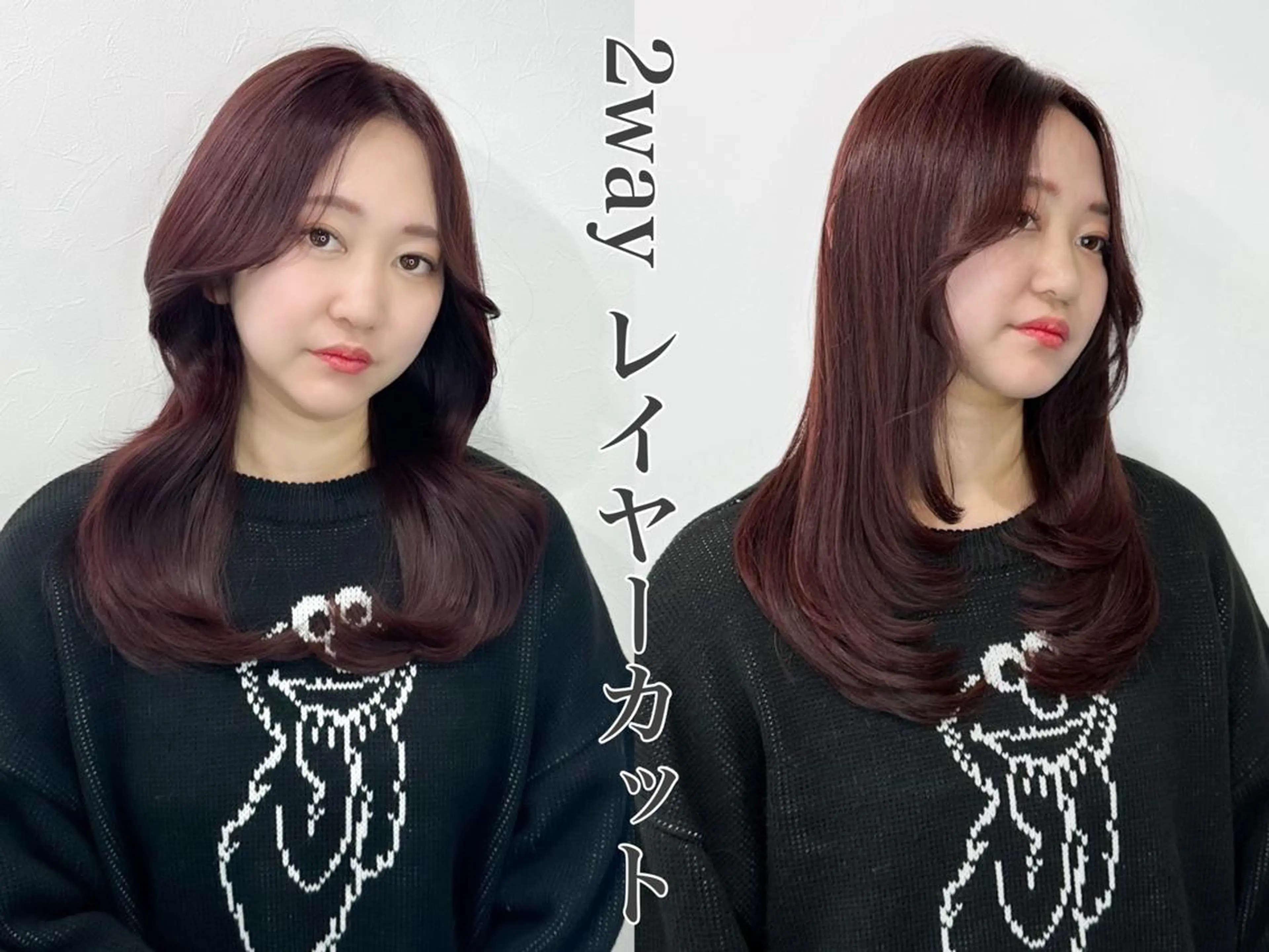 セミロング カラー カット ヘアカラー トリートメント 韓国レイヤーカット要 暗透カラー📓吉祥寺のヘアスタイル