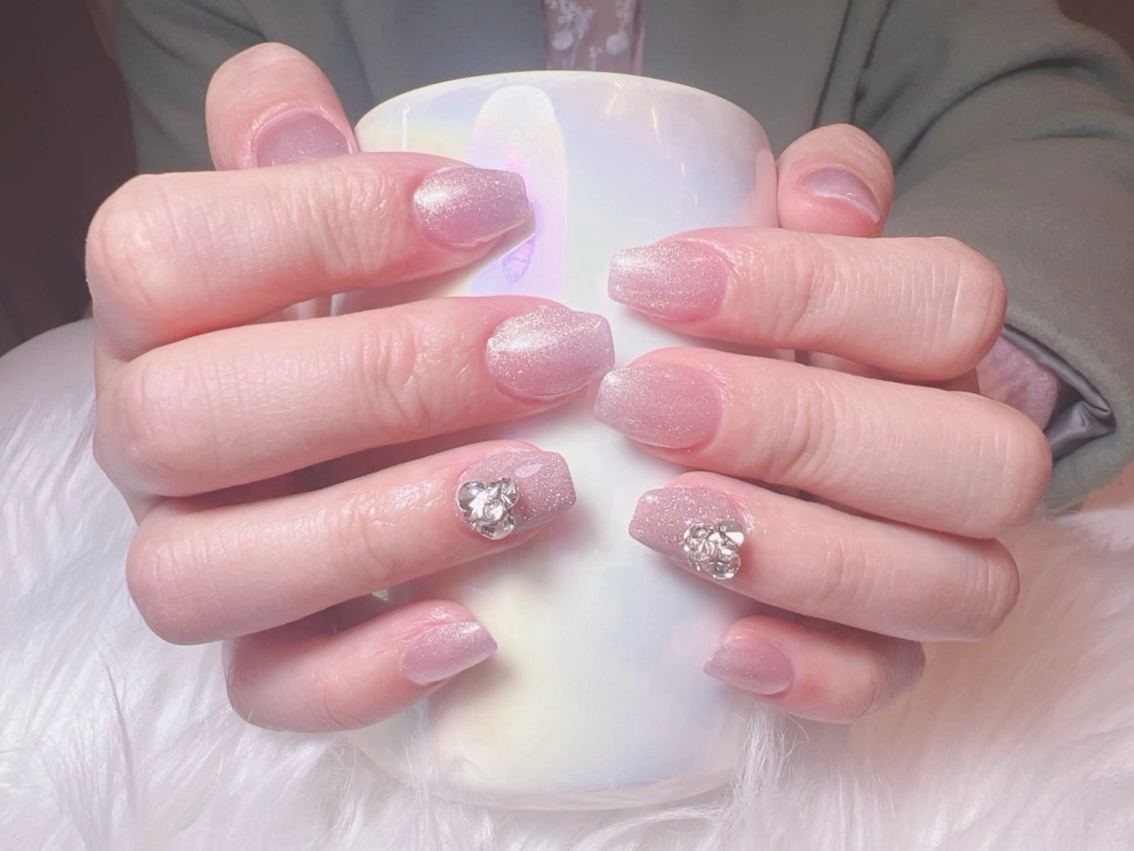 ネイル フレンチネイル 韓国ネイル マグネットネイル ニュアンスネイル オフィスネイル ユミネイルサロン所属・ユミ ネイルサロンのネイルデザイン