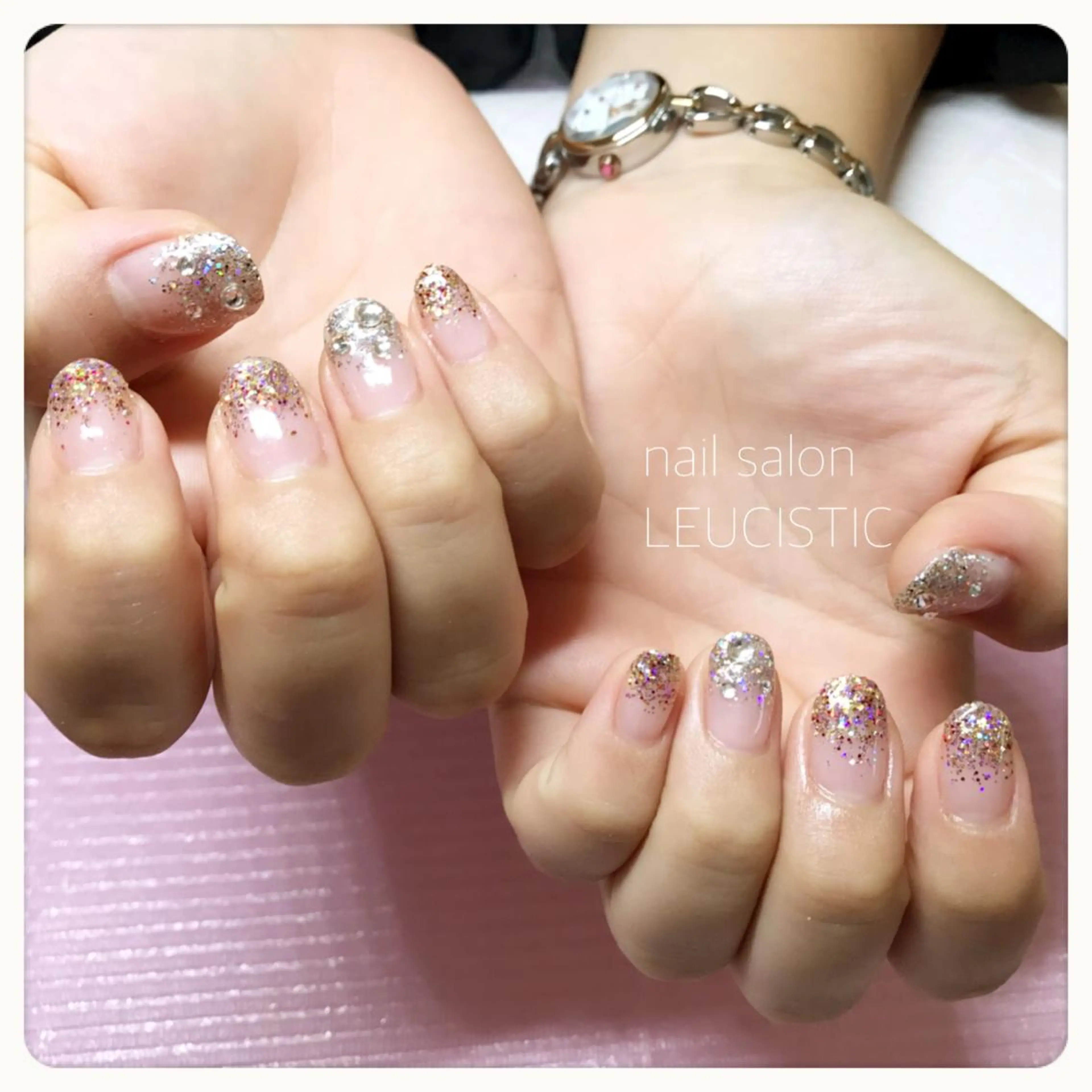 ネイル グラデーション キラキラネイル ラメ(グリッター) ラメグラデーション 美時雨・bishigure所属・美時雨 bishigureのエステ・リラクイメージ