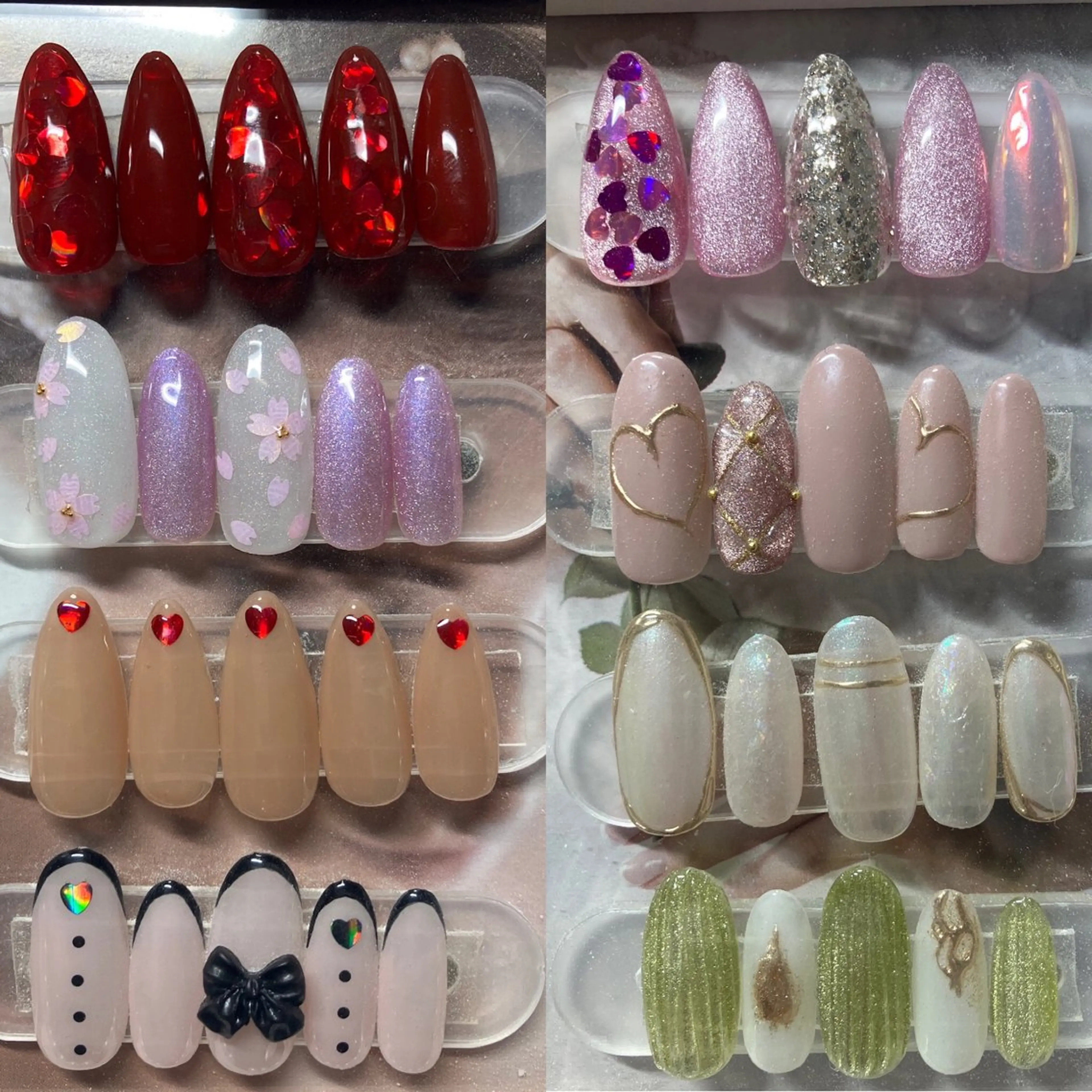 ネイル アートネイル オーロラネイル クリアネイル フレンチネイル ガラスフレンチ ハンドネイル Nail Salon KOTOのネイルデザイン