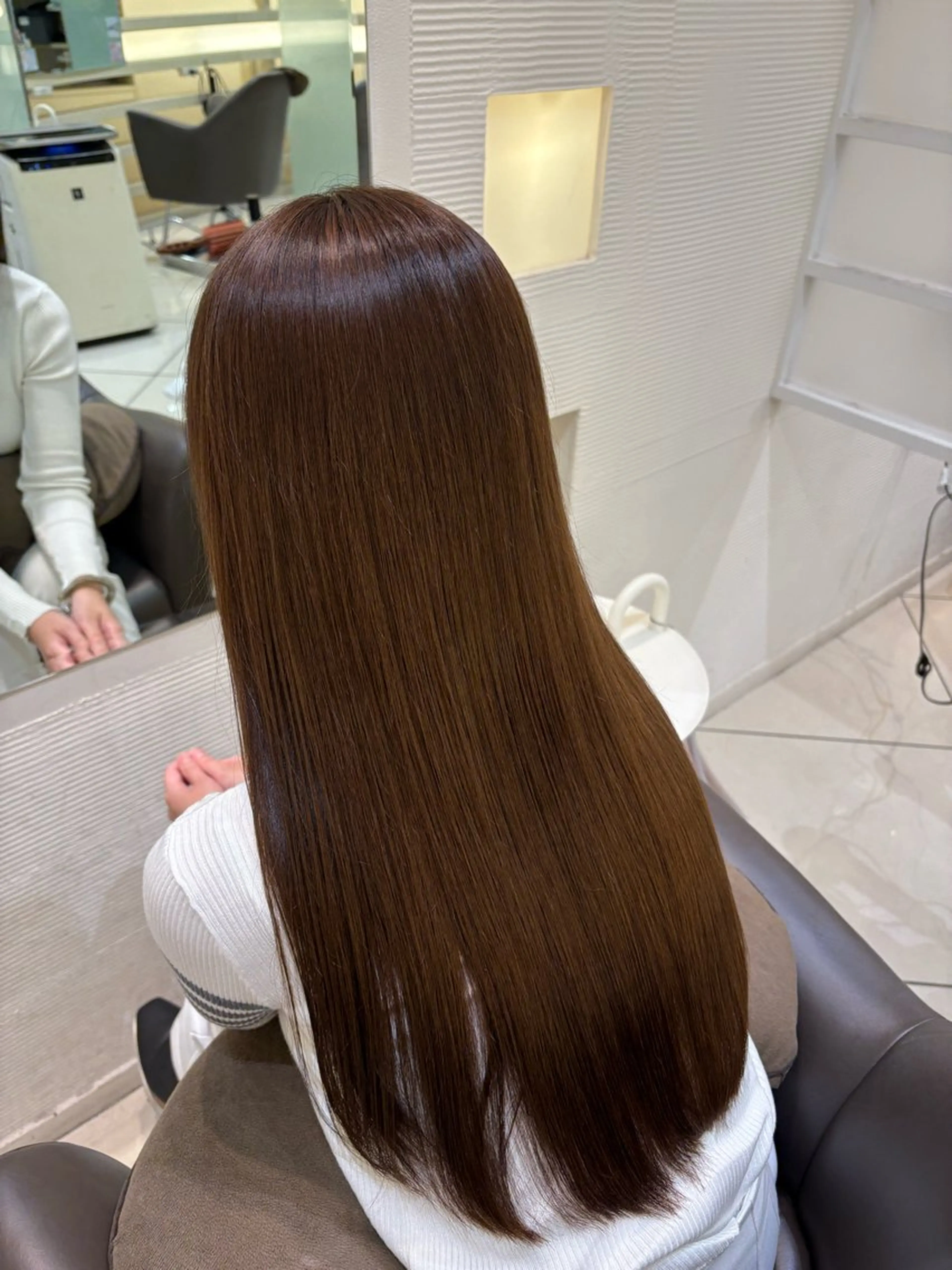 ロング パーマ 縮毛矯正 縮毛矯正/艶髪/ チホリのヘアスタイル