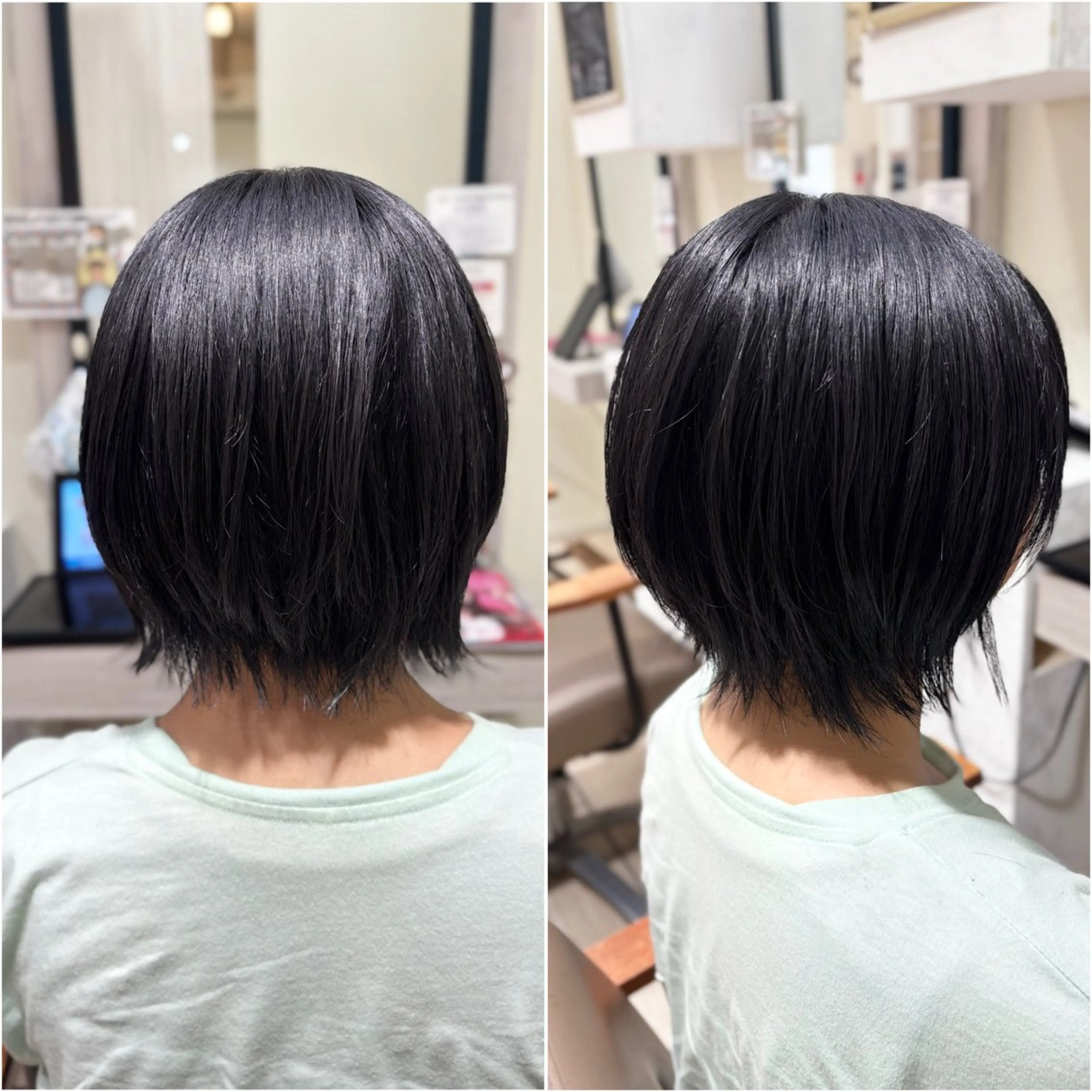 ショート ボブ くびれヘア レイヤーカット ショートヘア 芝本 晴奈 🌼*･のヘアスタイル