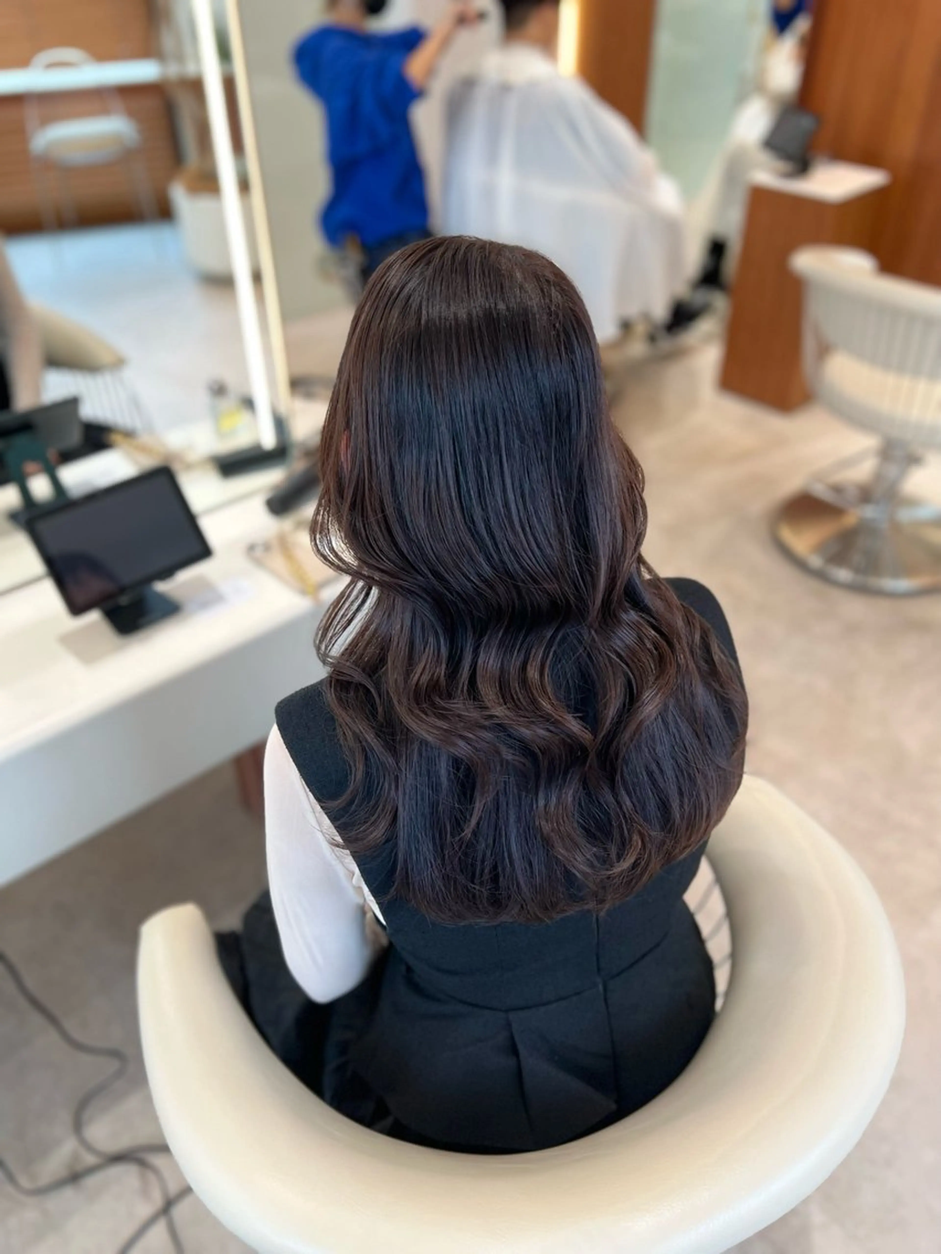 セミロング カラー ブラウンカラー ココアブラウン グレージュ 韓国風ヘア レイヤーカット カット ヘアカラー トリートメント ヘアセット 韓国レイヤー🇰🇷 韓国研修◎渋谷カイトのヘアスタイル