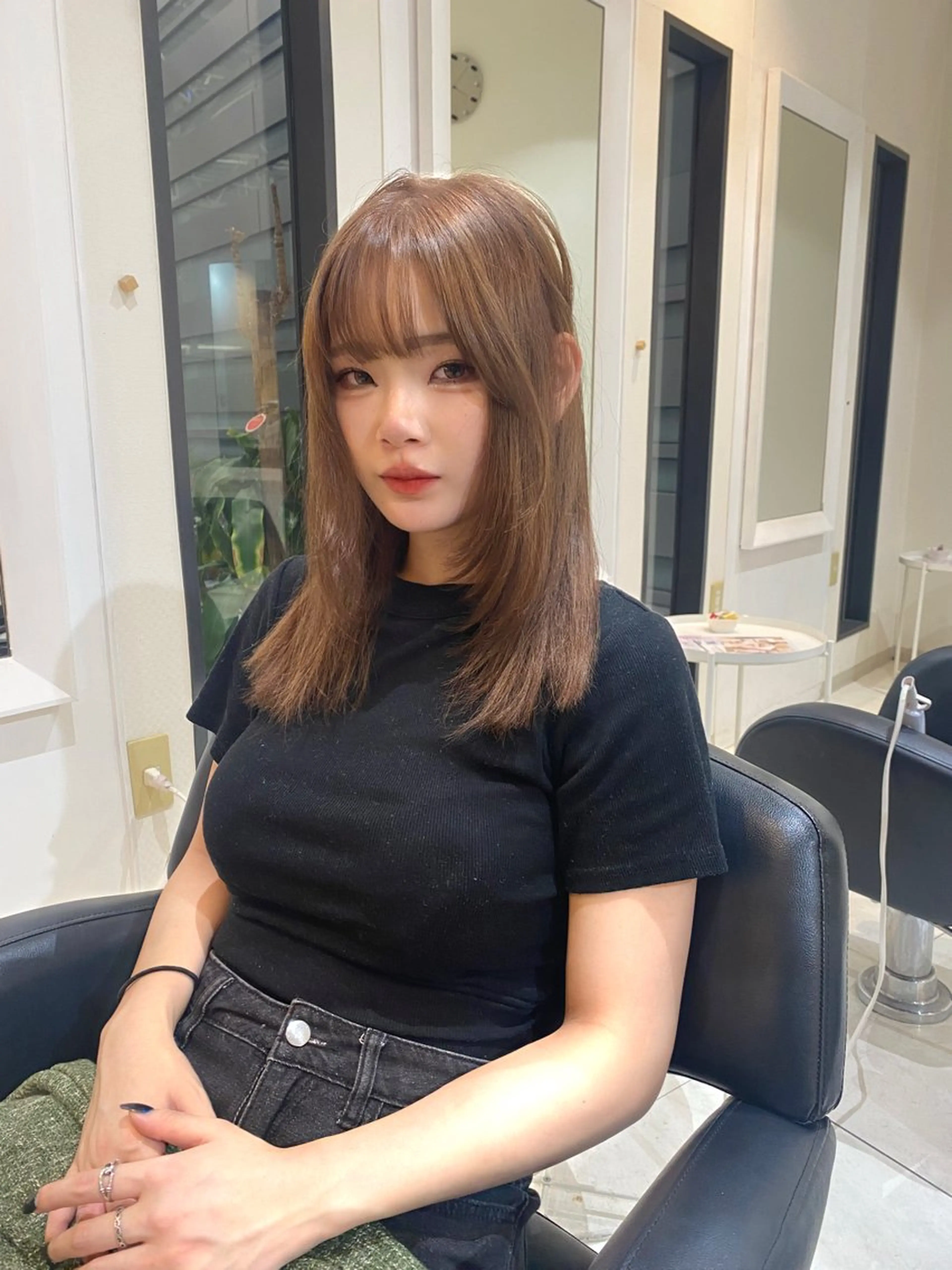 セミロング カラー ヘアカラー トリートメント mai / linoah˚✧のヘアスタイル