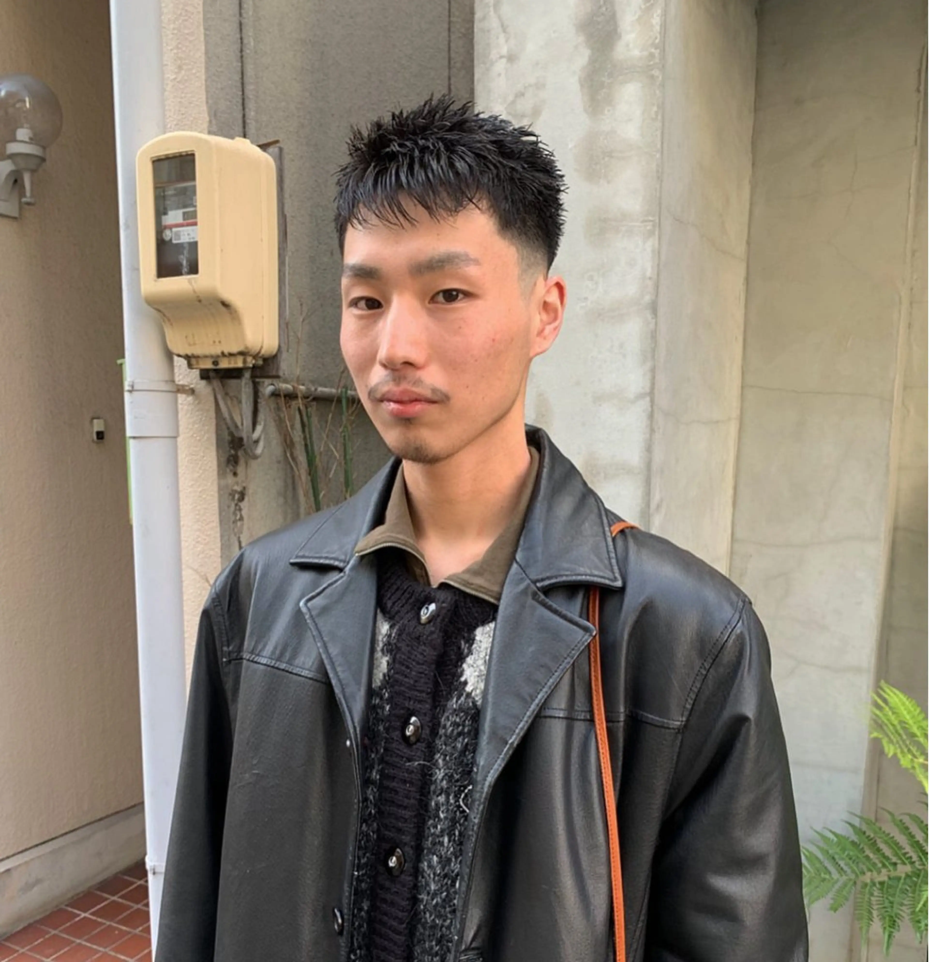 メンズフェードカットモデルの写真